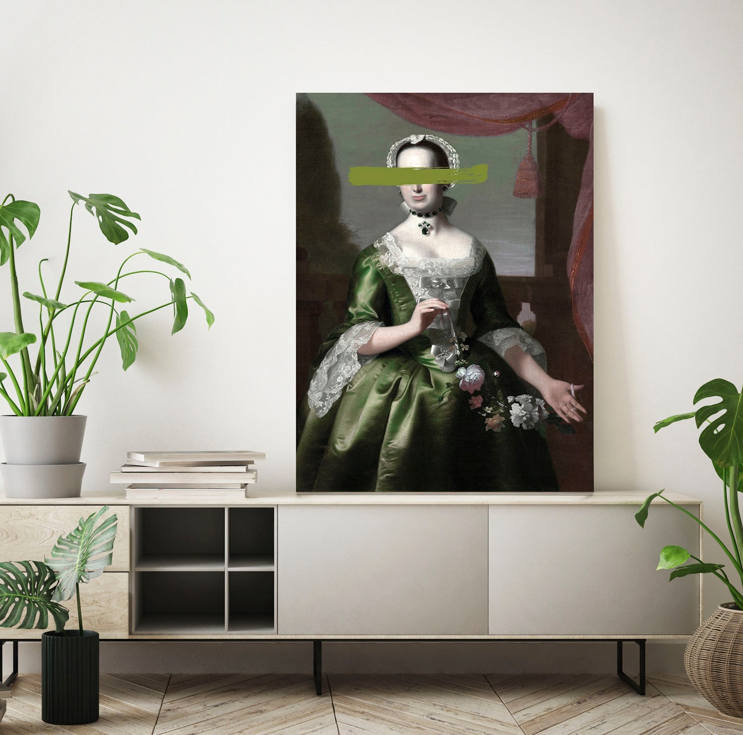 queence Acrylglasbild »Frau mit Farbklecks«, Kunst-Gemälde-Frau-Bilder von Frauen-Historische Persönlichkeiten-Formen, Fine Art-Print in Galeriequalität