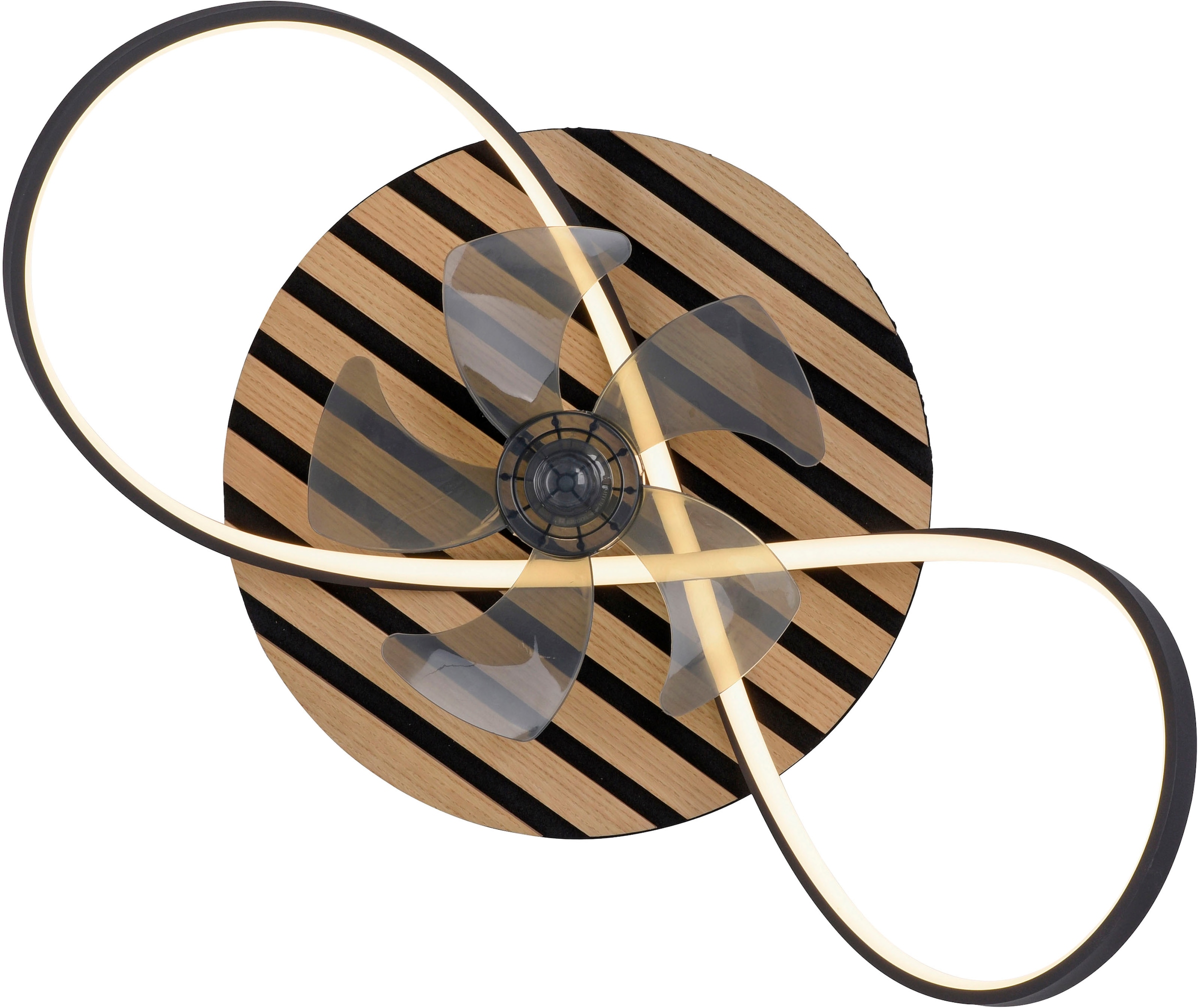 andas Deckenleuchte »Unnestad Akustikpaneele«, 1 flammig, Leuchtmittel LED-Board | LED fest integriert, Deckenventilator, Holz, Akustik, Paneele, Ventilator, Lampe