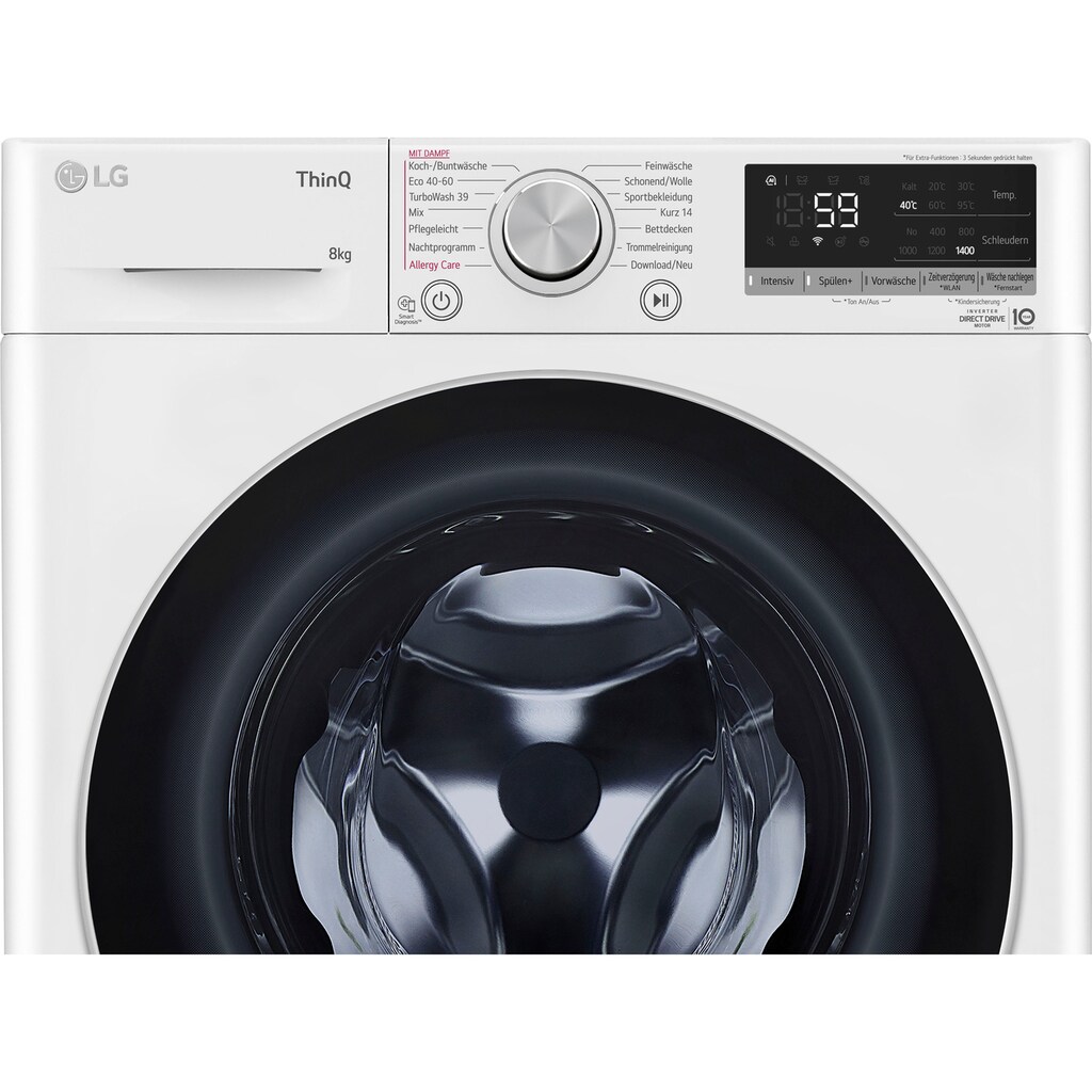 LG Waschmaschine »F4WV7081«, F4WV7081, 8 kg, 1400 U/min