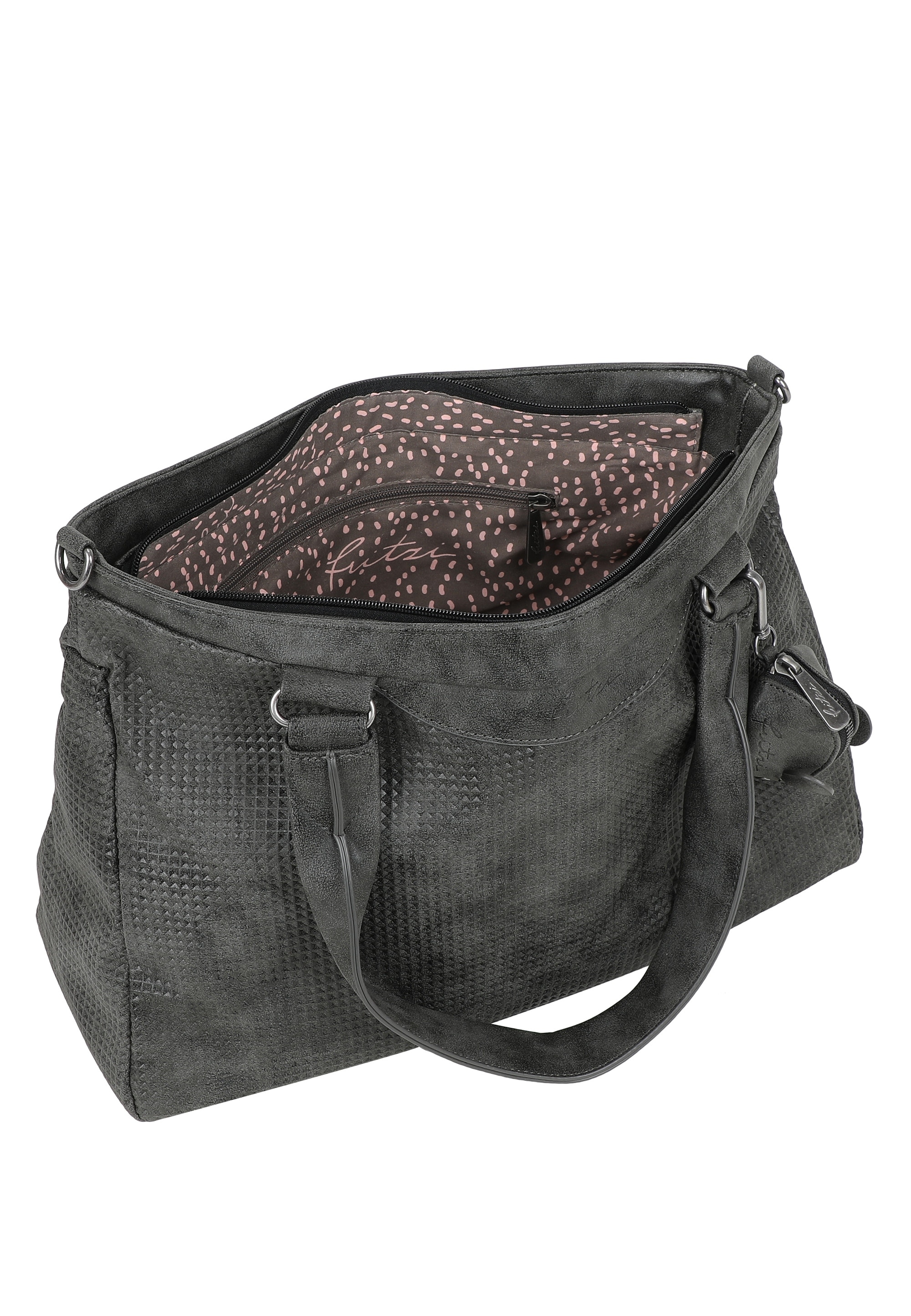 Fritzi aus Preußen Henkeltasche »Joly Waffly Black«, mit kleiner Retro-Pocket-Maus extra