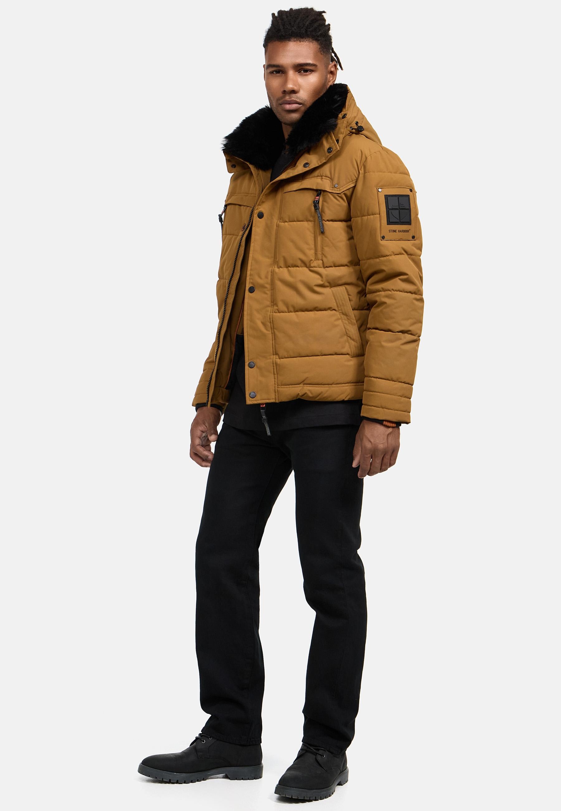 Stone Harbour Steppjacke »Witas«, mit Kapuze, gesteppte Herren Winterjacke mit abnehmbarer Kapuze