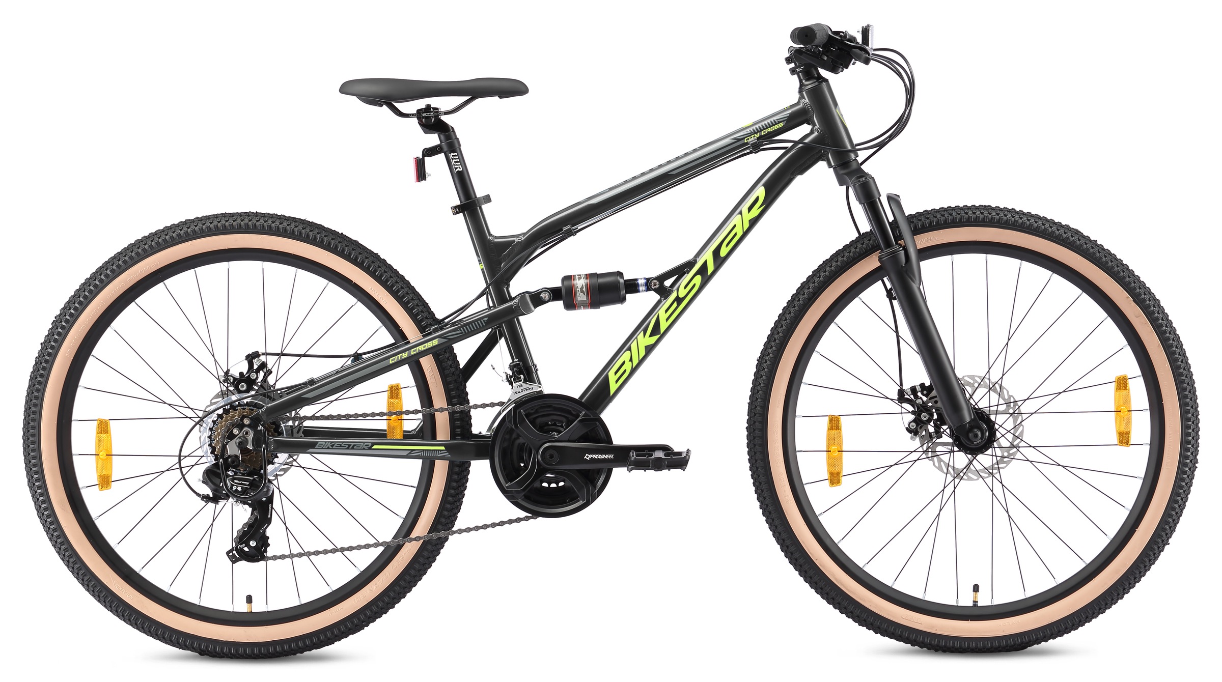 Bikestar Mountainbike 21 Gang Shimano RD-TY300 Schaltwerk Kettenschaltung für Damen und Herren, Kettenschaltung