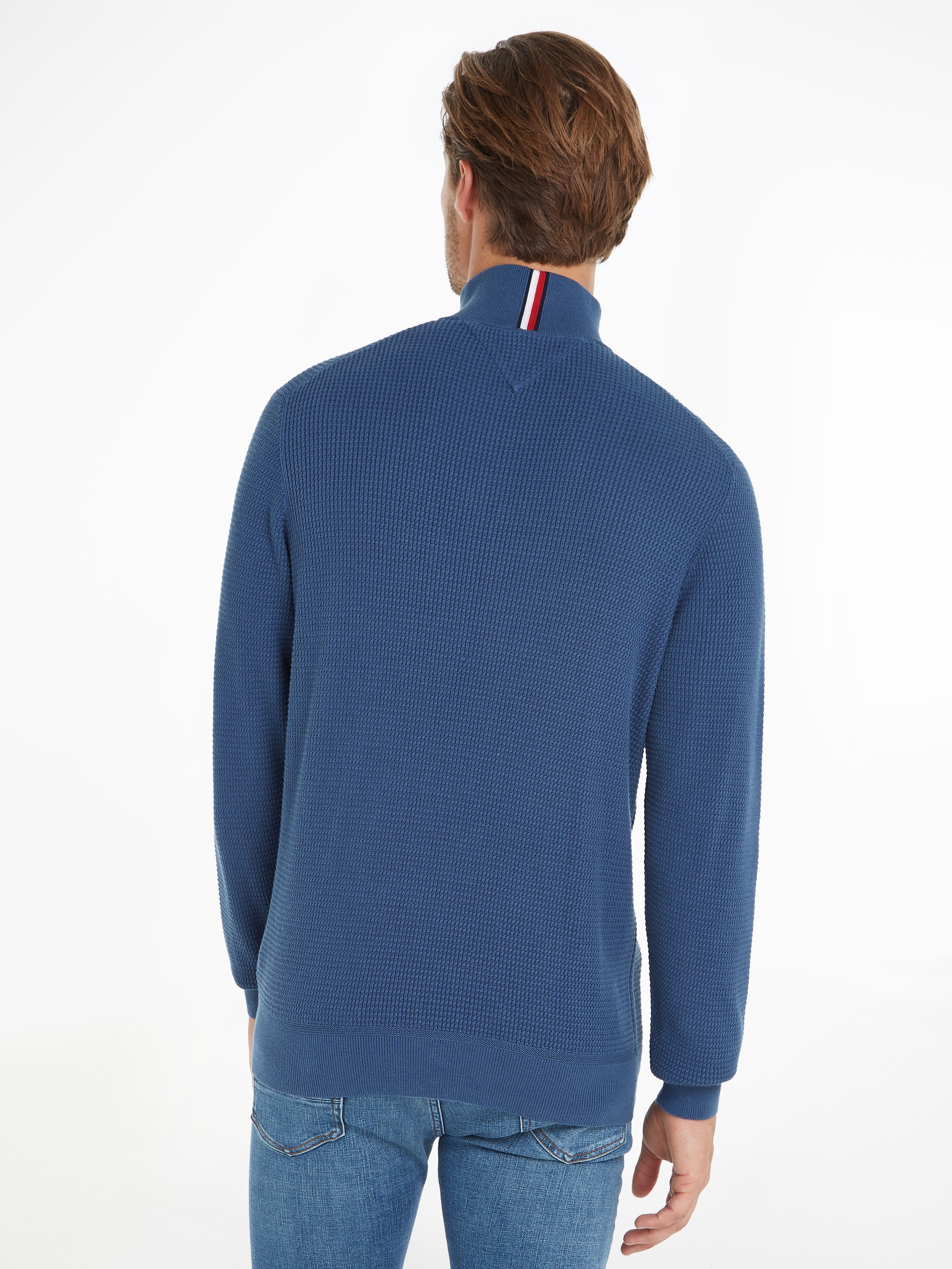 Tommy Hilfiger Strickpullover "REFINED STRUCTURE ZIP MOCK" günstig online kaufen