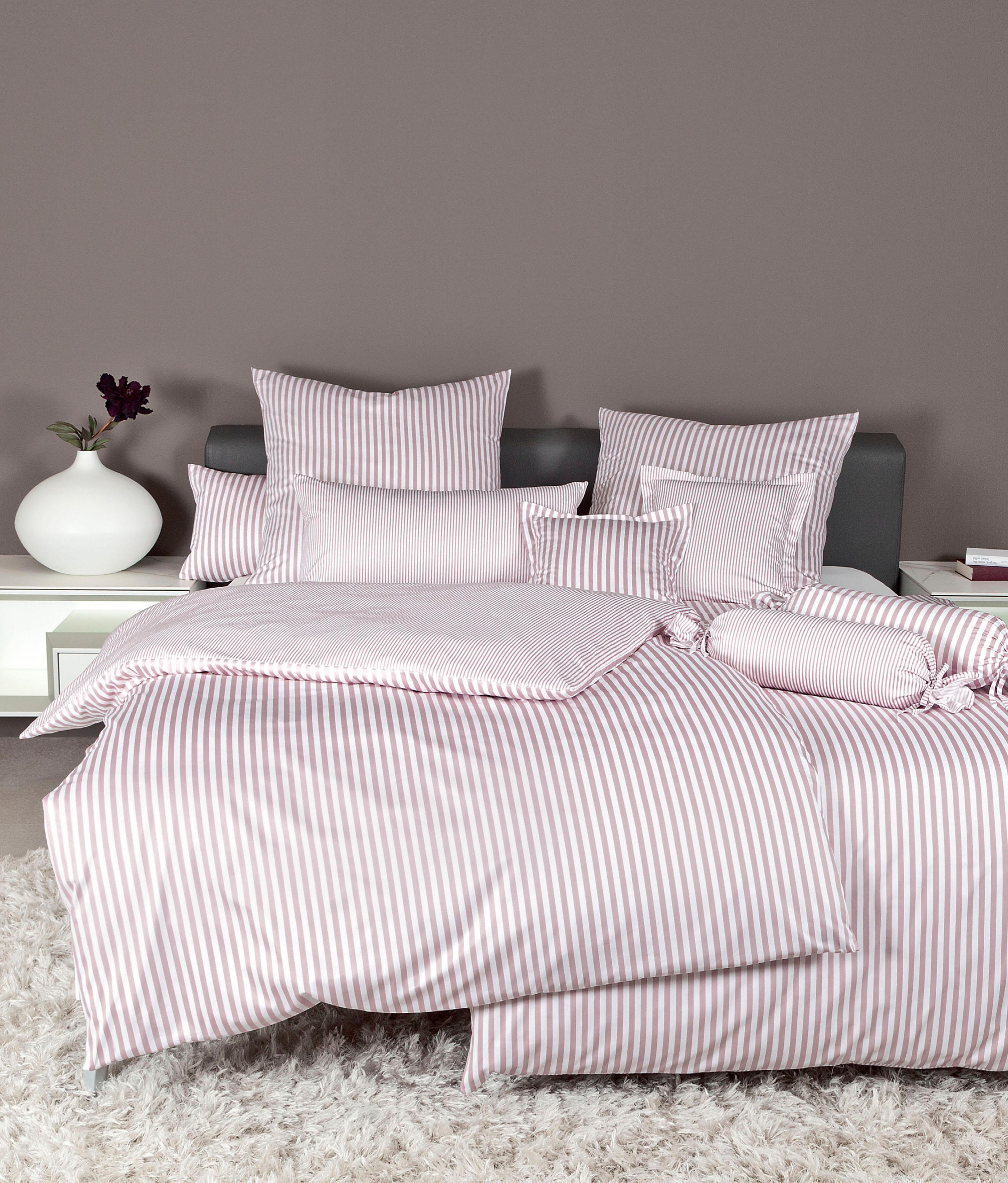 Janine Wendebettwäsche "modernclassic 3912, 100% Baumwolle" 3 Stk. mit Reißverschluss, Streifen Design