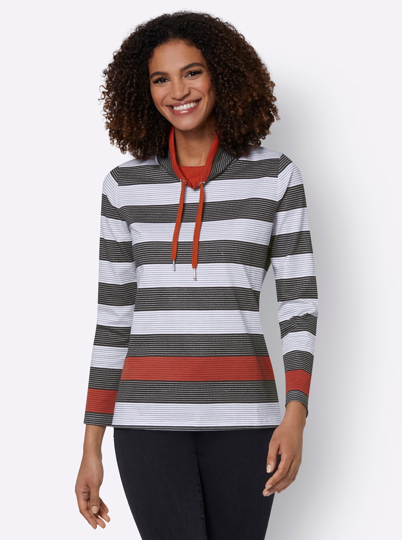 Casual Looks Stehkragenshirt "Shirt" 1 Stk. tlg. günstig online kaufen