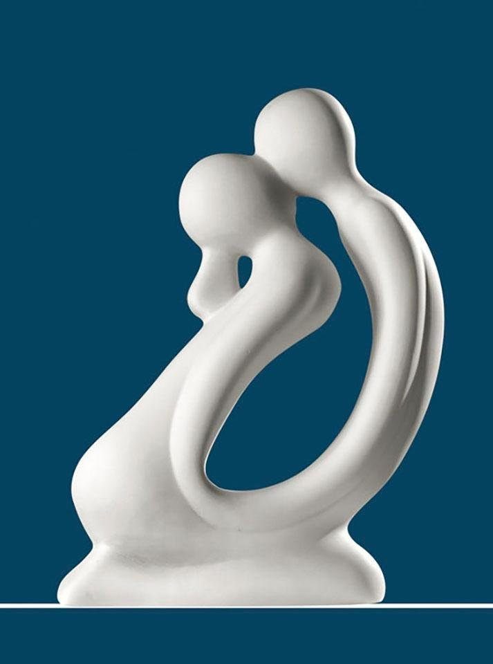 Wohnzimmer »Skulptur handgefertigt, 42 Dekofigur Dekoobjekt, Kuss, aus BAUR GILDE | Höhe cm, weiß«, Keramik,