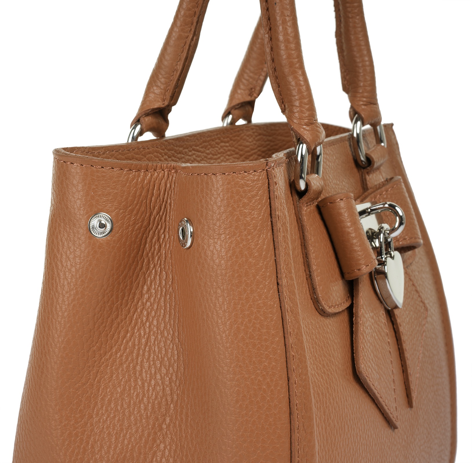 Cluty Henkeltasche, echt Leder, Made in Italy