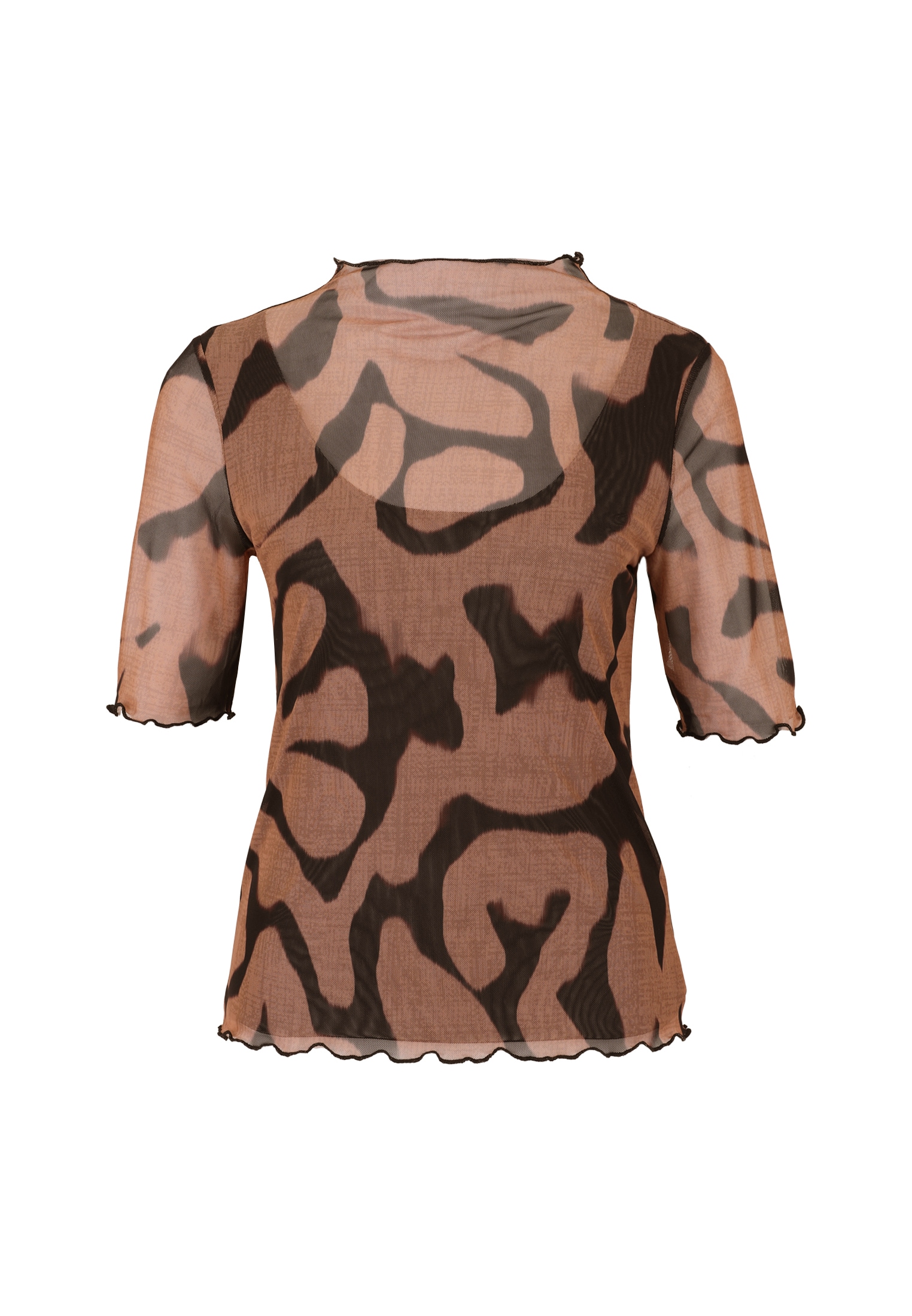 Zero Kurzarmshirt »zero Damen Mesh-Shirt mit Wellensaum«, (1 tlg.), weiteres Detail
