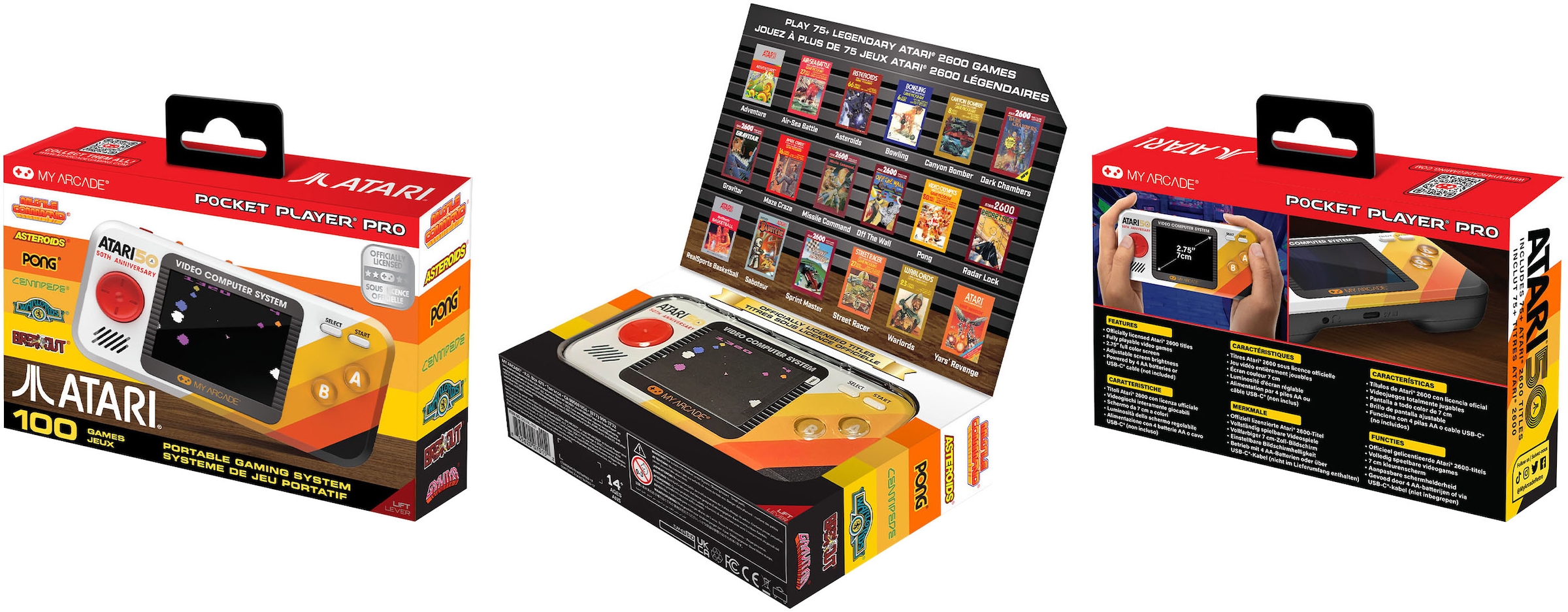 MYARCADE Retro Konsole »ATARI Pocket Player Pro«