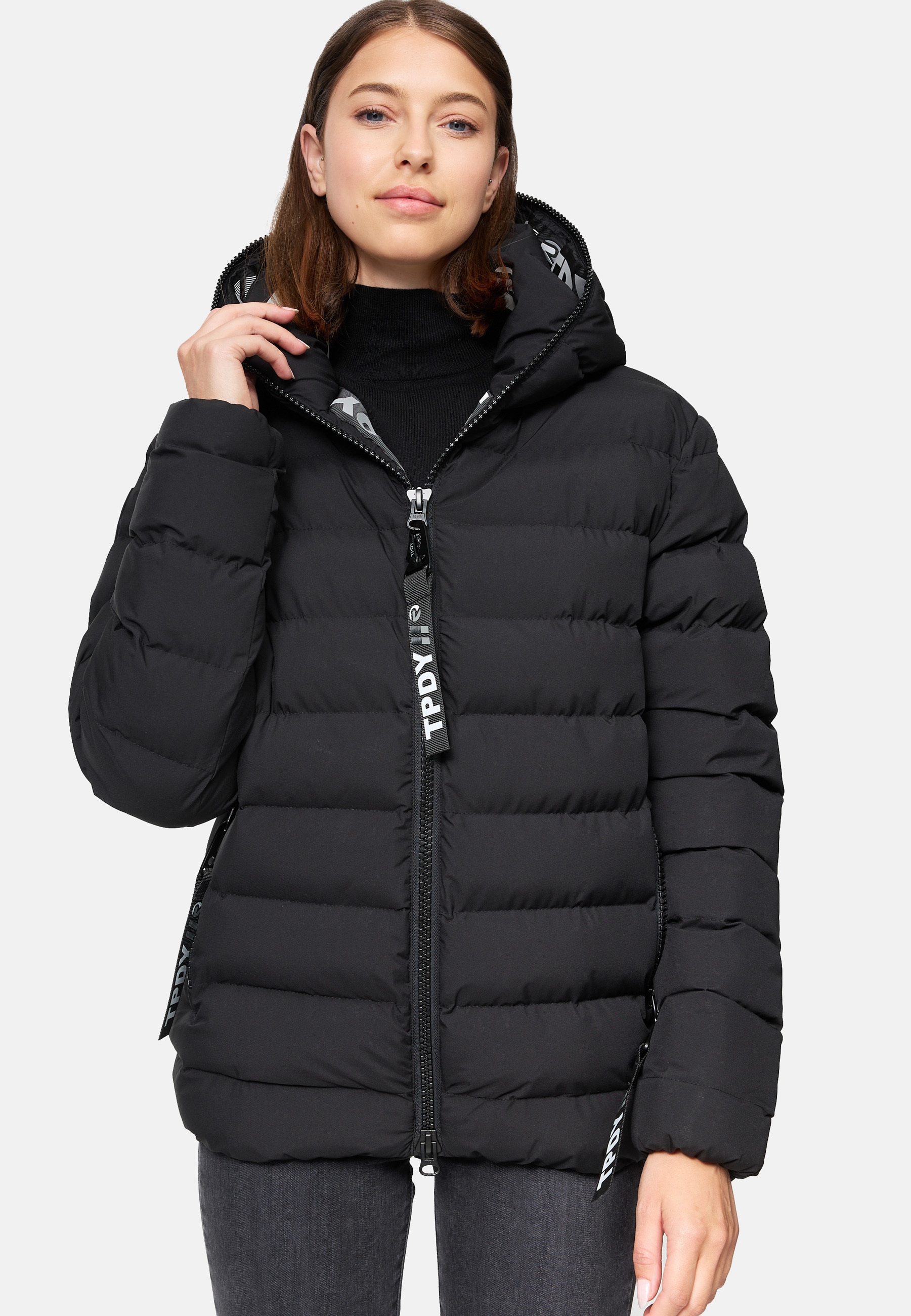 trueprodigy Winterjacke "Neo F Reflektierender Innenkragen" mit Kapuze