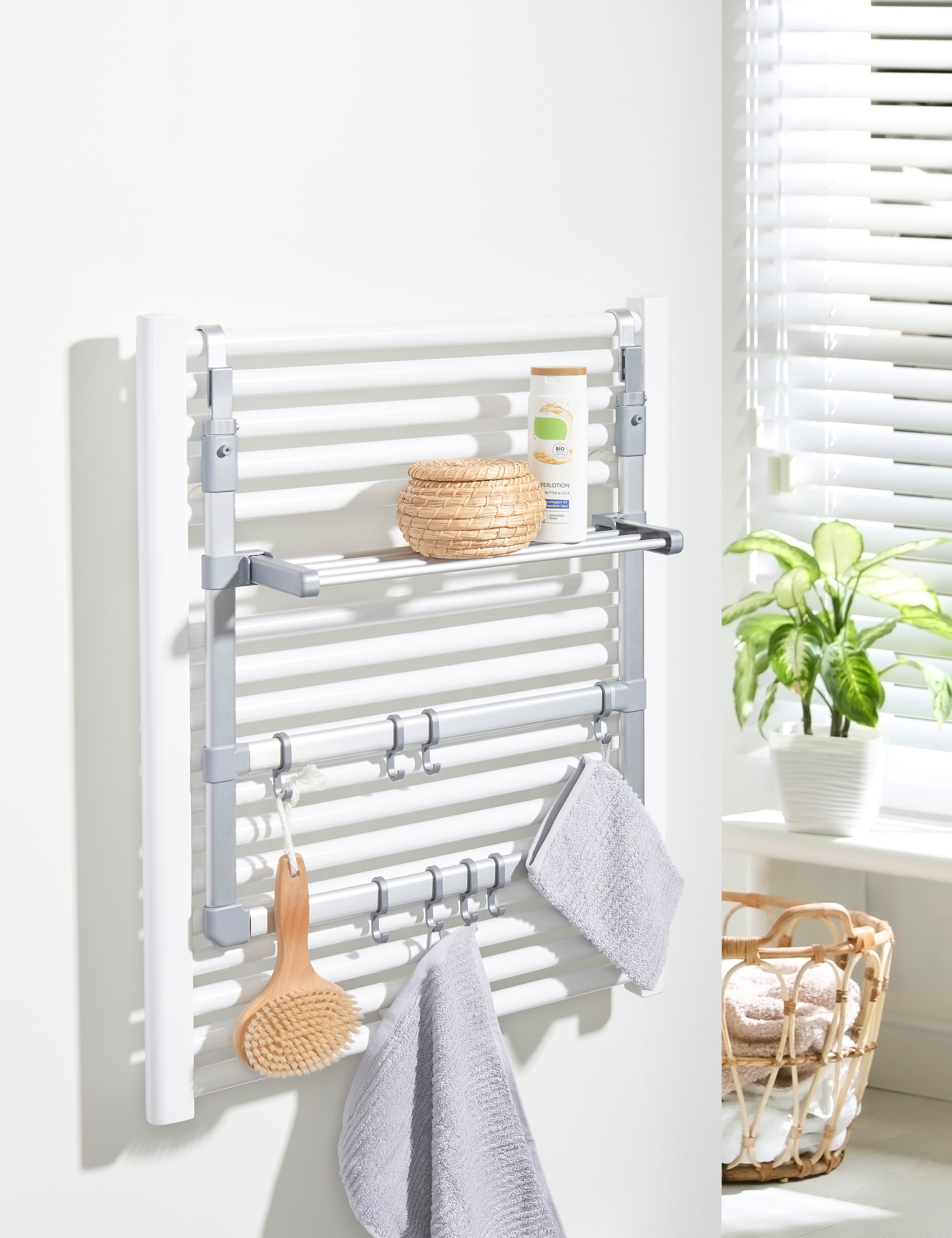 Thumbnail - Ruco Heizkörper-Wäschetrockner "für Rundheizköper" Heizkörper-Regal, Rostfrei, Made in Germany