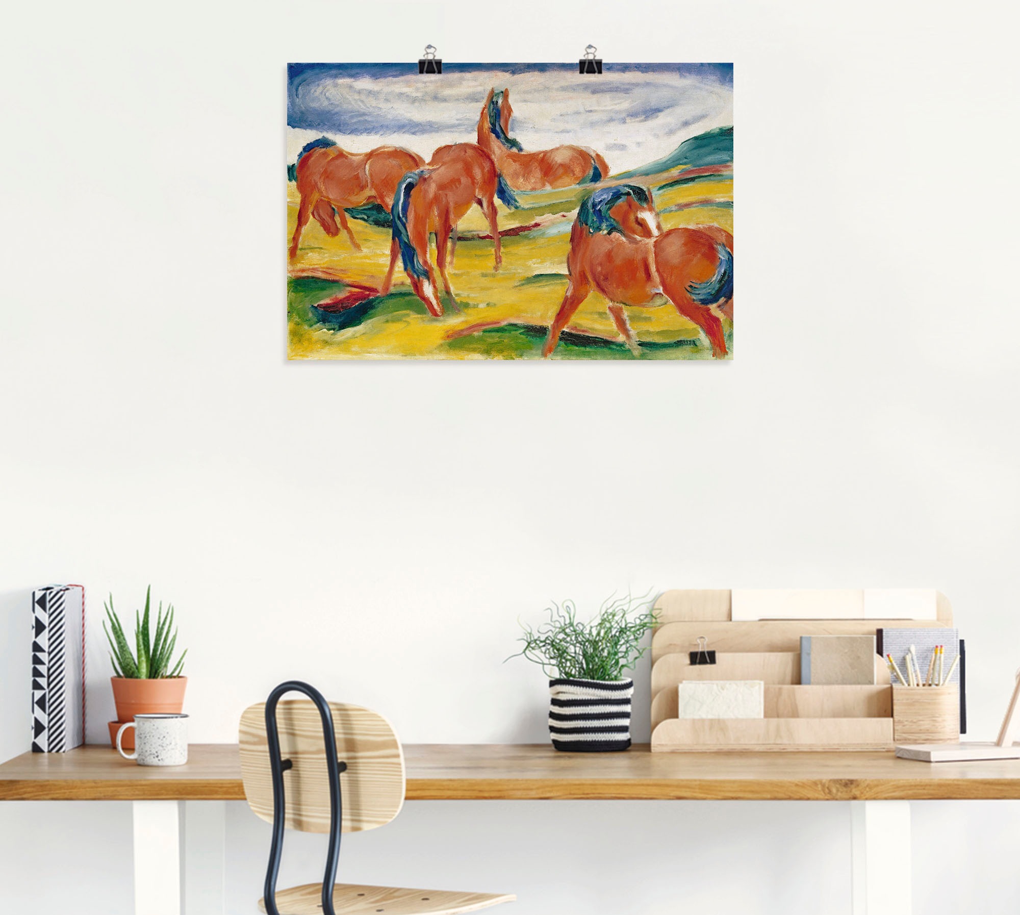 Artland Wandbild »Weidende Pferde III. 1910«, Haustiere, (1 St.), als Alubild, Outdoorbild, Leinwandbild in verschied. Größen