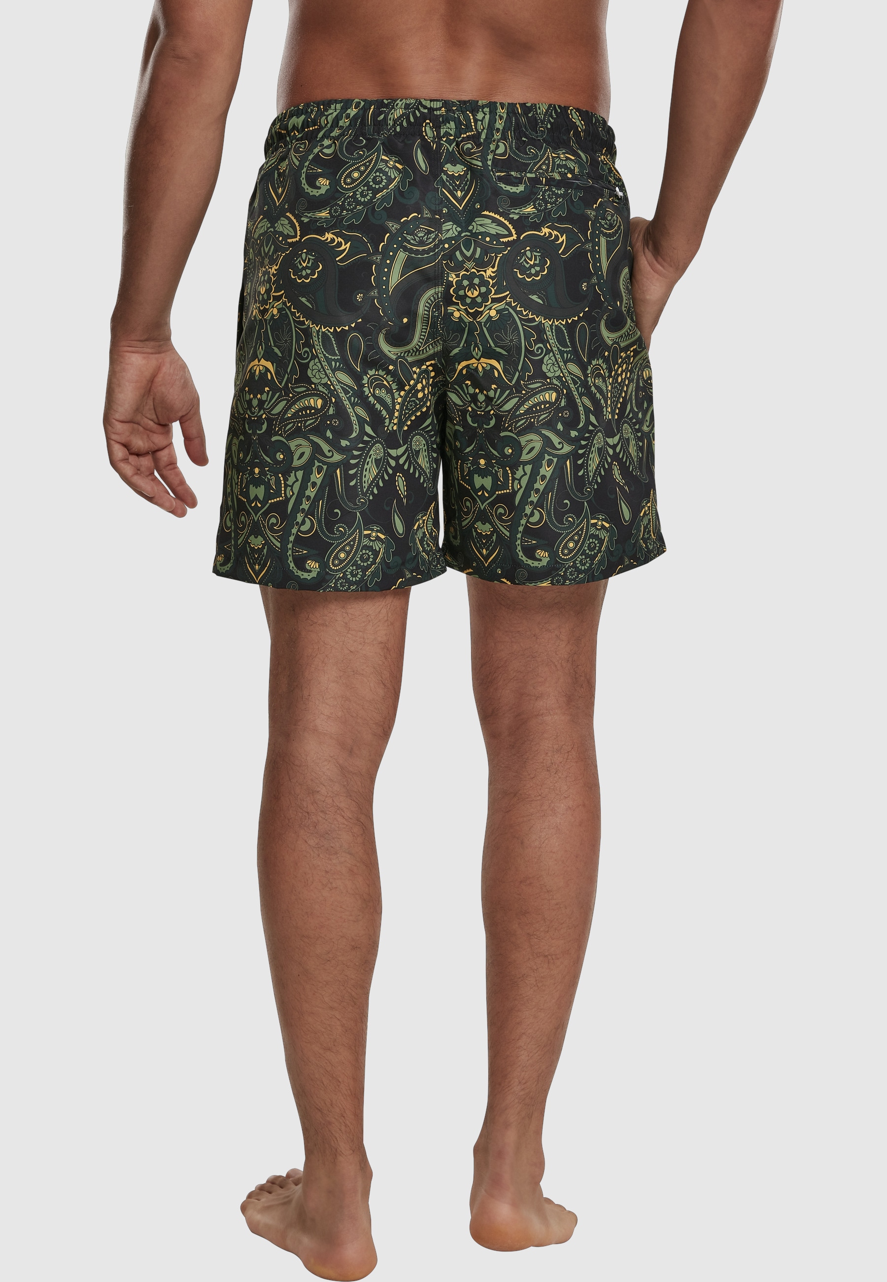 URBAN CLASSICS Badeshorts »Urban Classics Herren Paisley Swim Shorts«