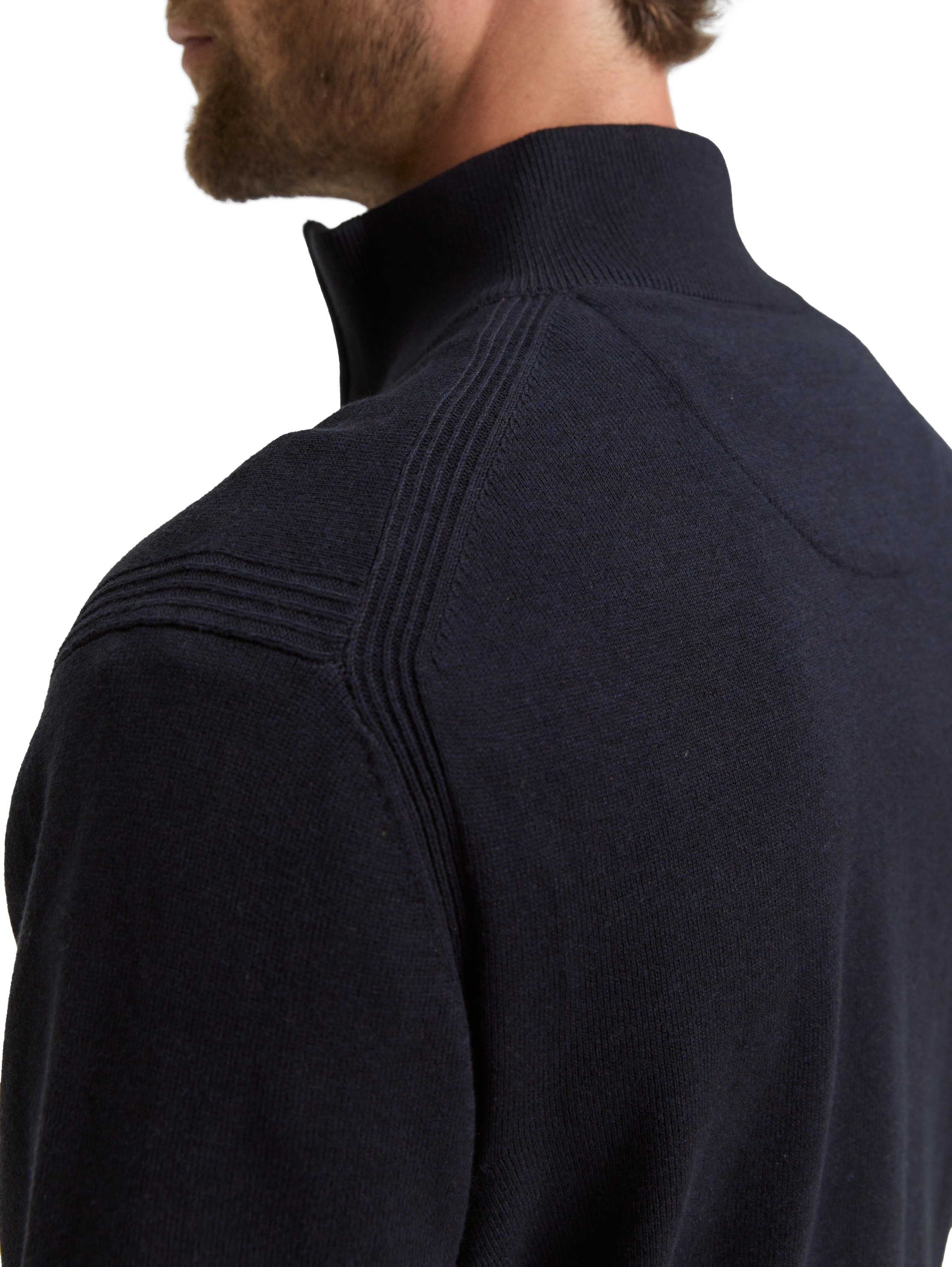 TOM TAILOR Strickjacke, mit Logo Stickerei
