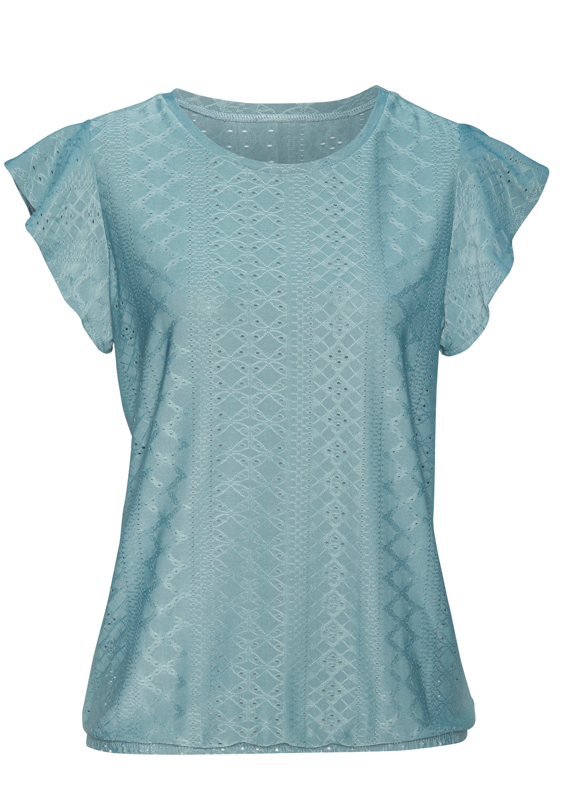 Vivance Kurzarmshirt »mit Lochstickerei«, (2er-Pack), aus pflegeleichter Qualität