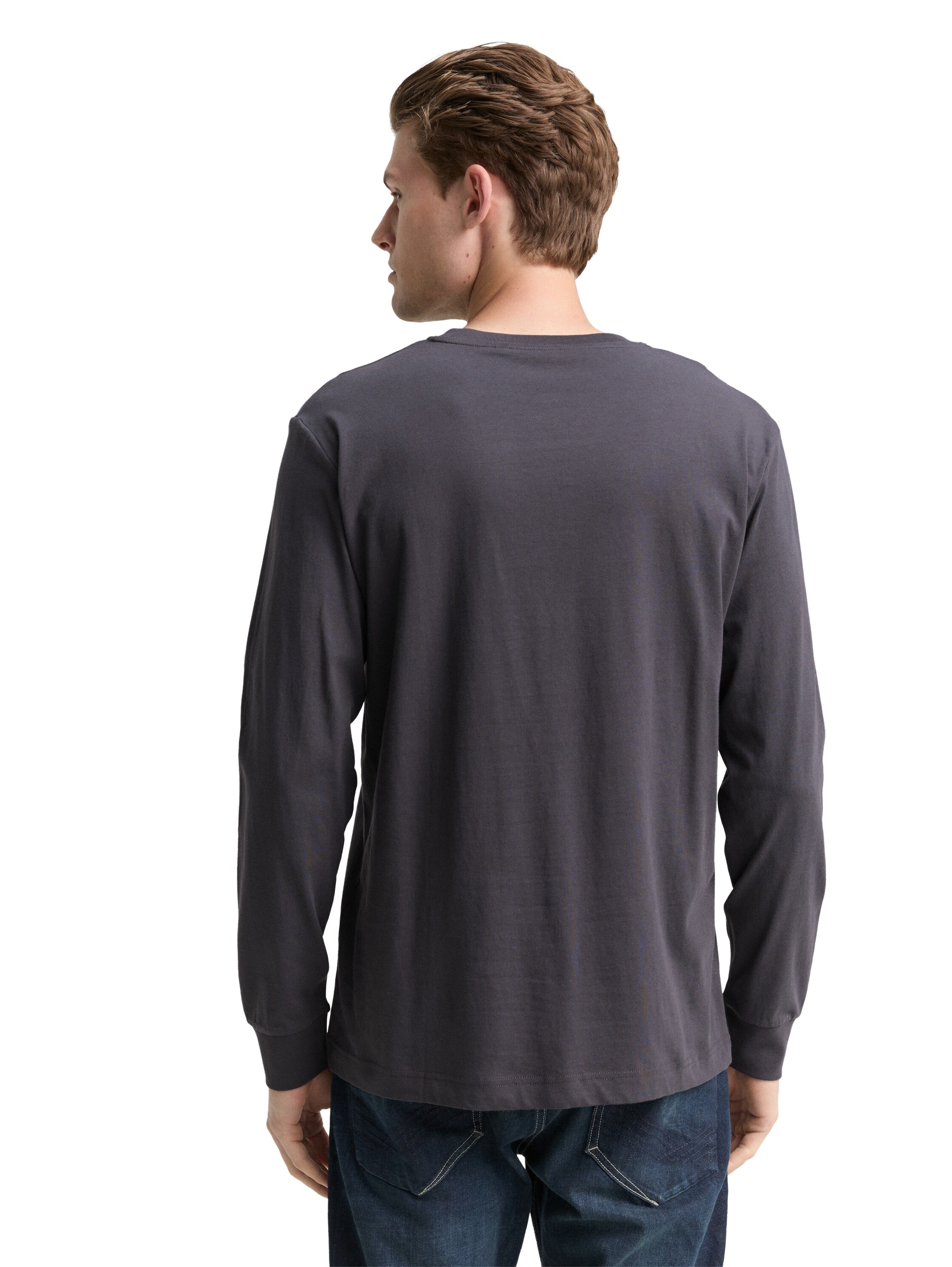 Tom Tailor Herren Langarmshirt PRINTED LONGSLEEVE - Regular Fit günstig online kaufen
