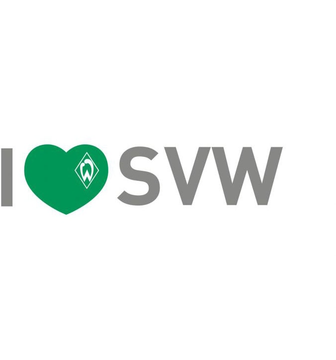 Wandtattoo »Werder Bremen I Love SVW«, (1 St.), selbstklebend, entfernbar