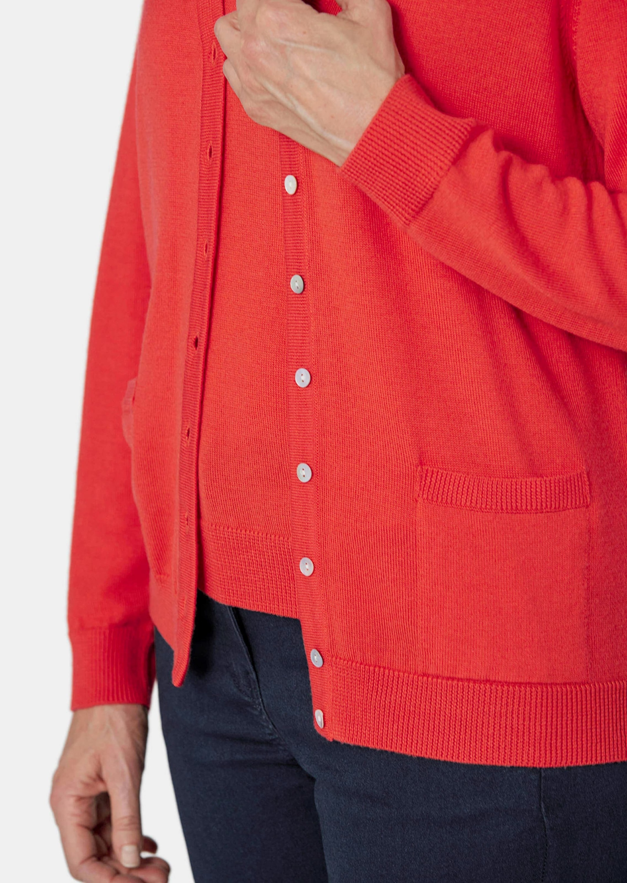 GOLDNER Strickpullover »Kurzgröße Strick-Twinset aus Merino-Schurwolle«