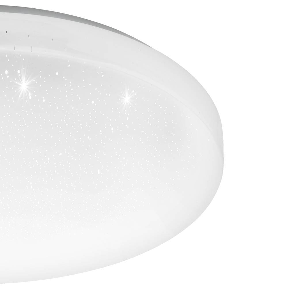 EGLO LED Deckenleuchte »FRANIA-S Deckenlampe, weiß, Kristalleffekt, geringe Aufbauhöhe«, 1 flammig, Leuchtmittel LED-Board | LED fest integriert, Wohzimmer, Küche, Esszimmer, Flur, modern, rund