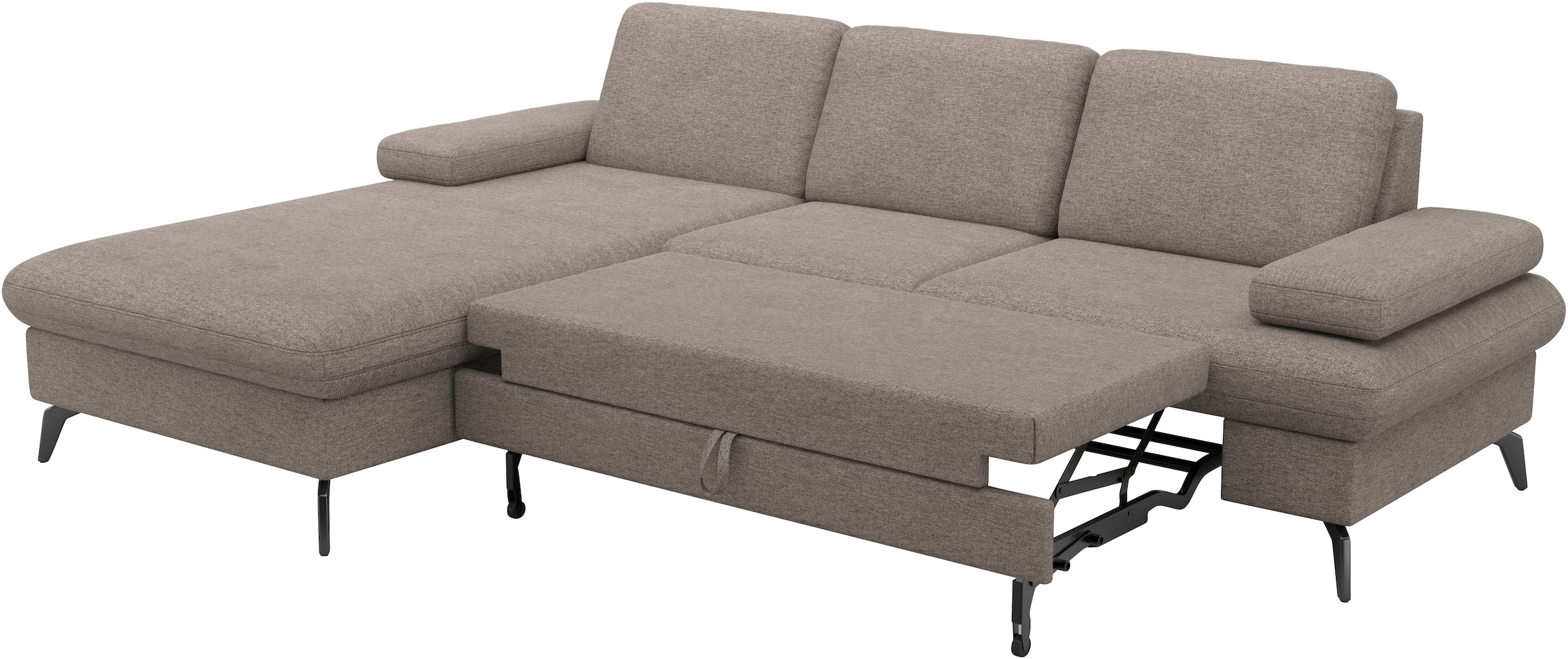 sit&more Ecksofa »Morris Jubi L-Form«, inkl. Armteilfunktion und 1 Zierkissen, wahlweise mit Bettfunktion