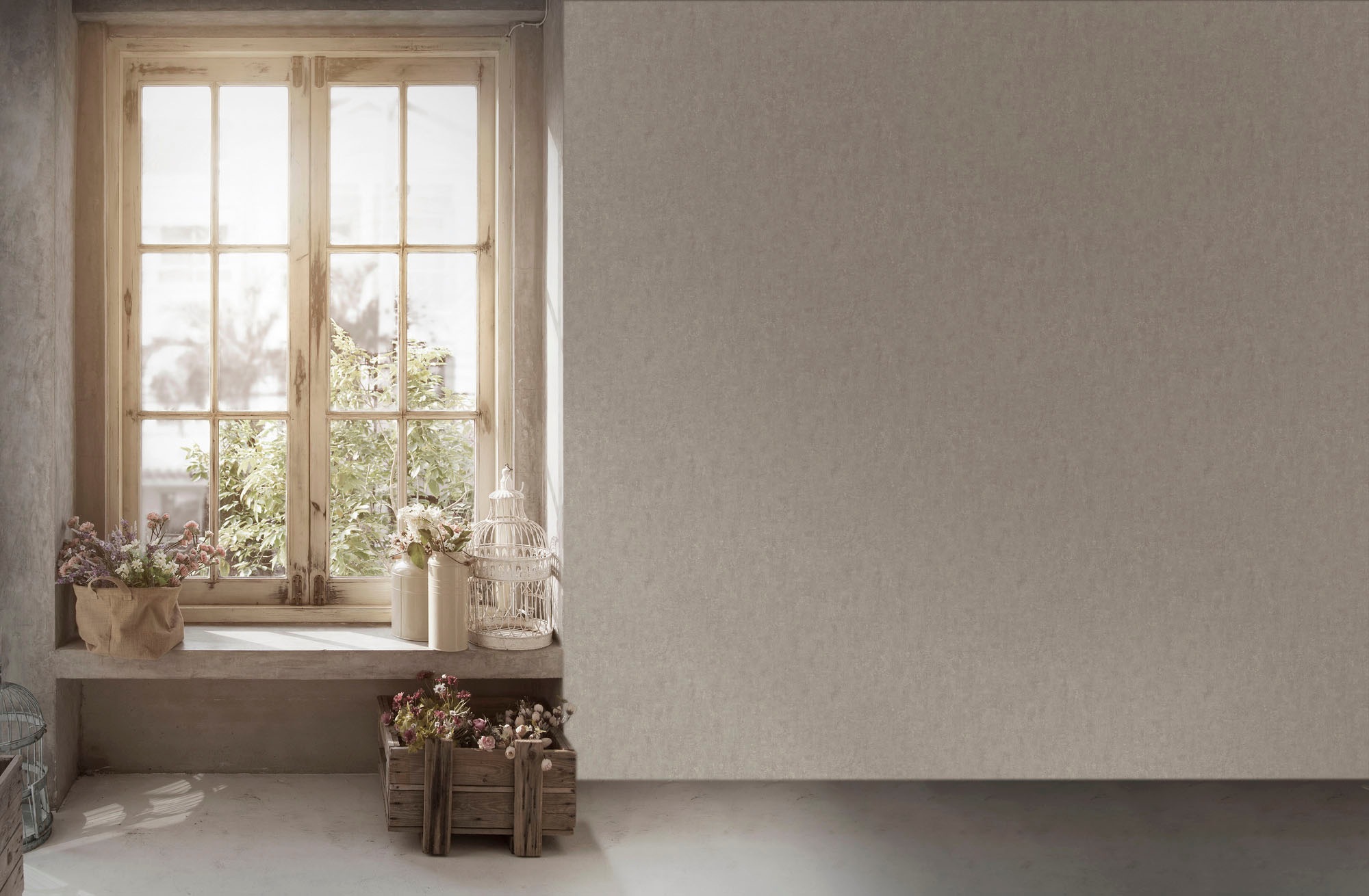 living walls Vliestapete »My Home My Spa«, Steinoptik-urban-Motiv, Tapete Beton Tapeten Wohnzimmer Schlafzimmer Küche modern Design Optik