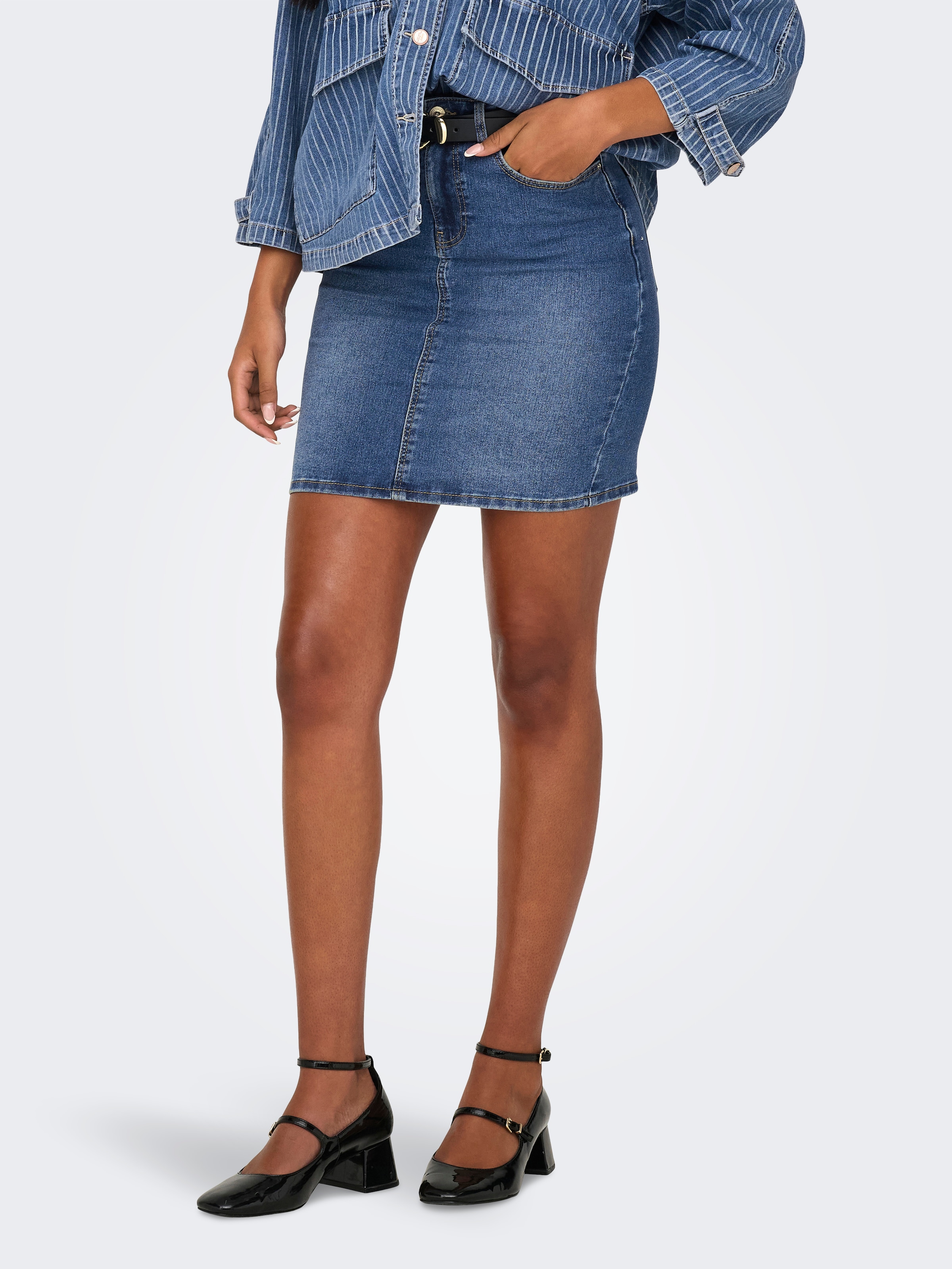 ONLY Jeansrock "ONLWONDER HW DNM SKIRT PIM NOOS" günstig online kaufen