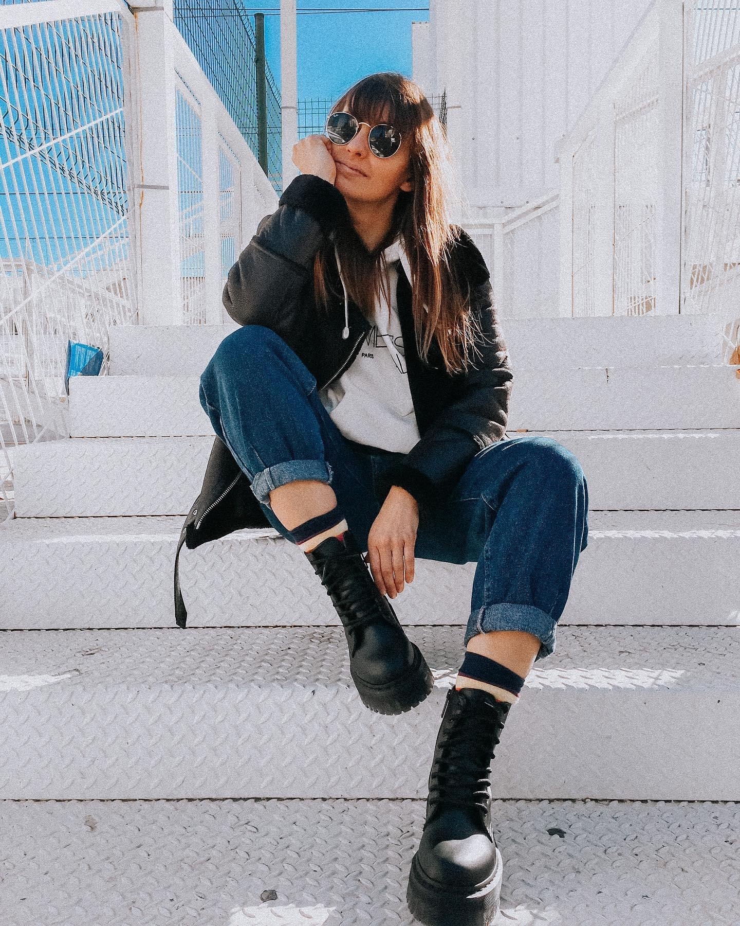 DR. MARTENS Schnürboots »1460 Jadon 2 Felix Rub Off Vegan«, Plateaustiefel, Chunky Boots mit Innenreißverschluss