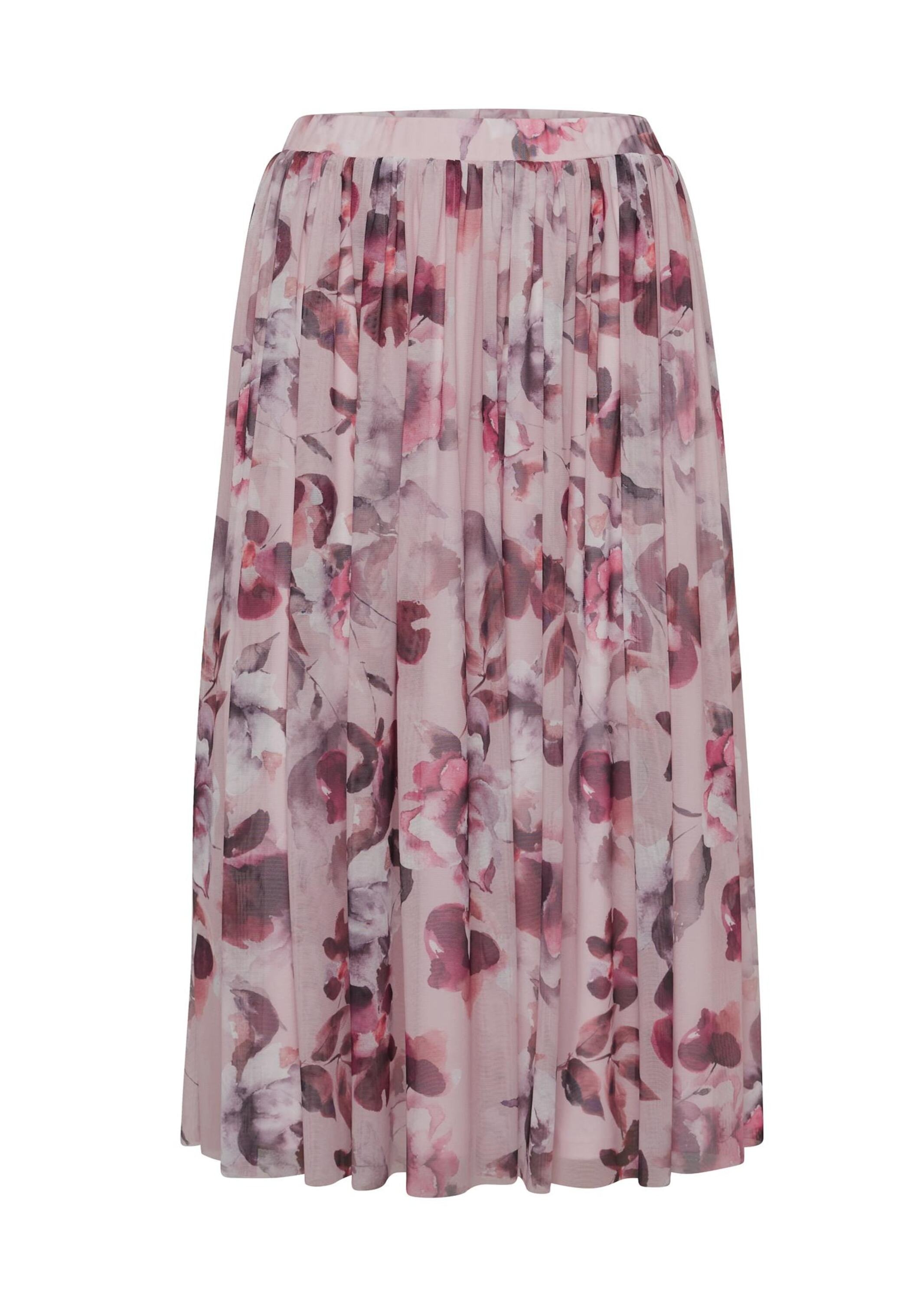 GOLDNER Sommerrock "Kurzgröße Luftiger Rock aus bedrucktem Mesh" Ohne günstig online kaufen