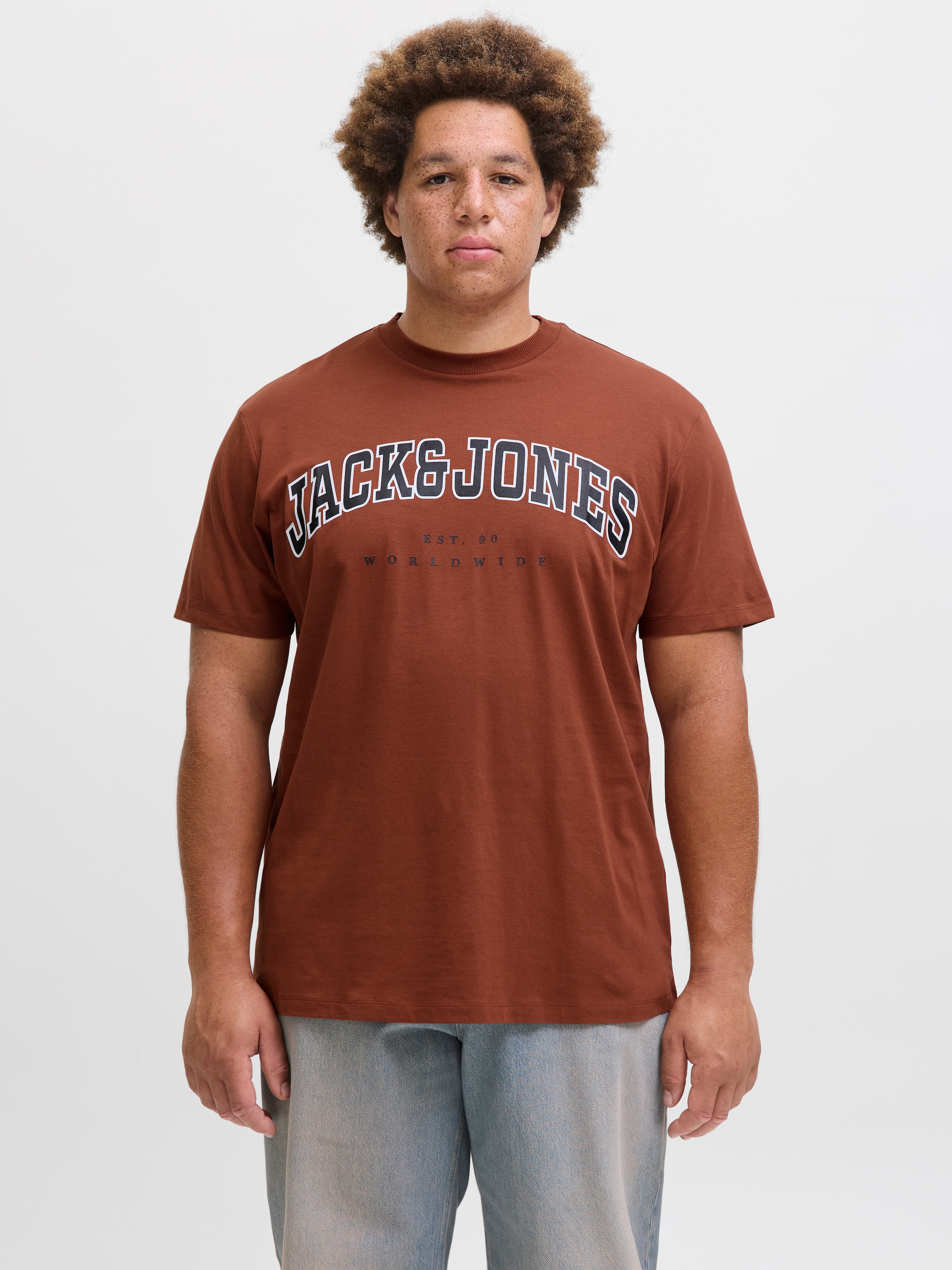Jack & Jones PlusSize T-Shirt "JJECALEB VARSITY TEE SS O-NECK NOOS PLS" günstig online kaufen