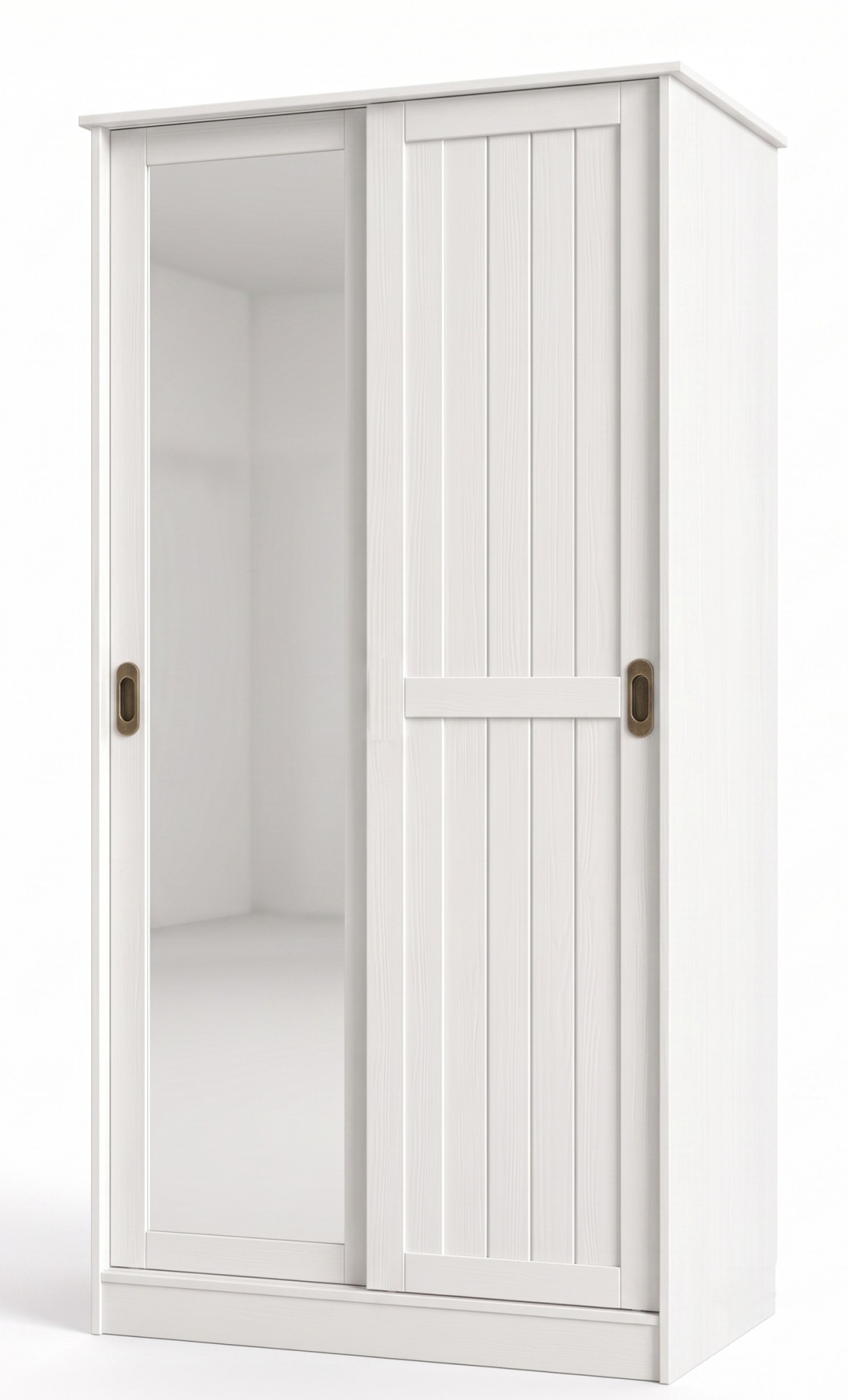 OTTO home Garderobenschrank "Malmö Mehrzweckschrank mit Schiebetüren und Spiegel" aus massiver FSC-zertifizierter Kiefer, B/T/H 93/37/187 cm