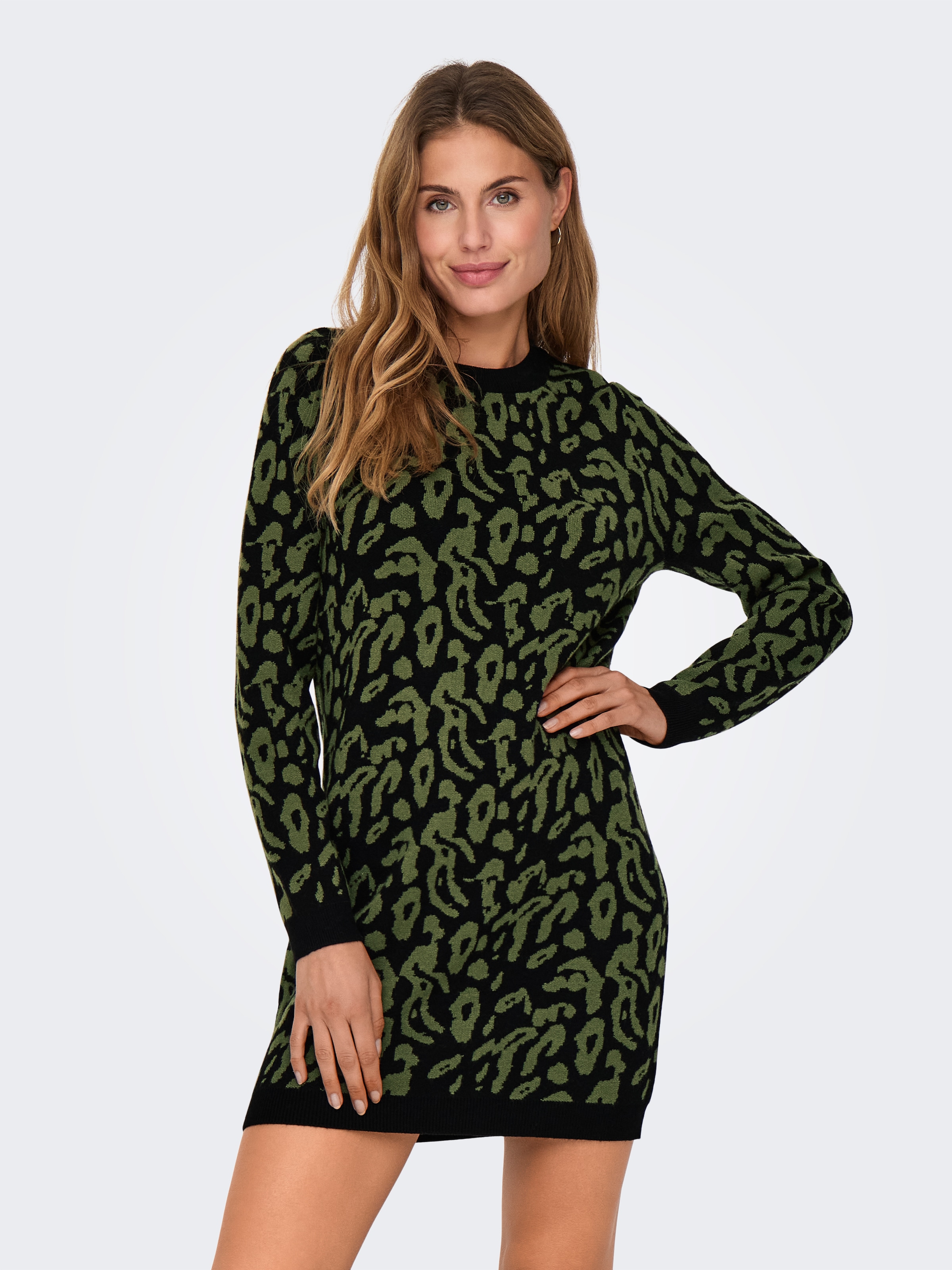 ONLY Strickkleid "ONLJENNI LS ANIMAL DRESS EX KNT" günstig online kaufen