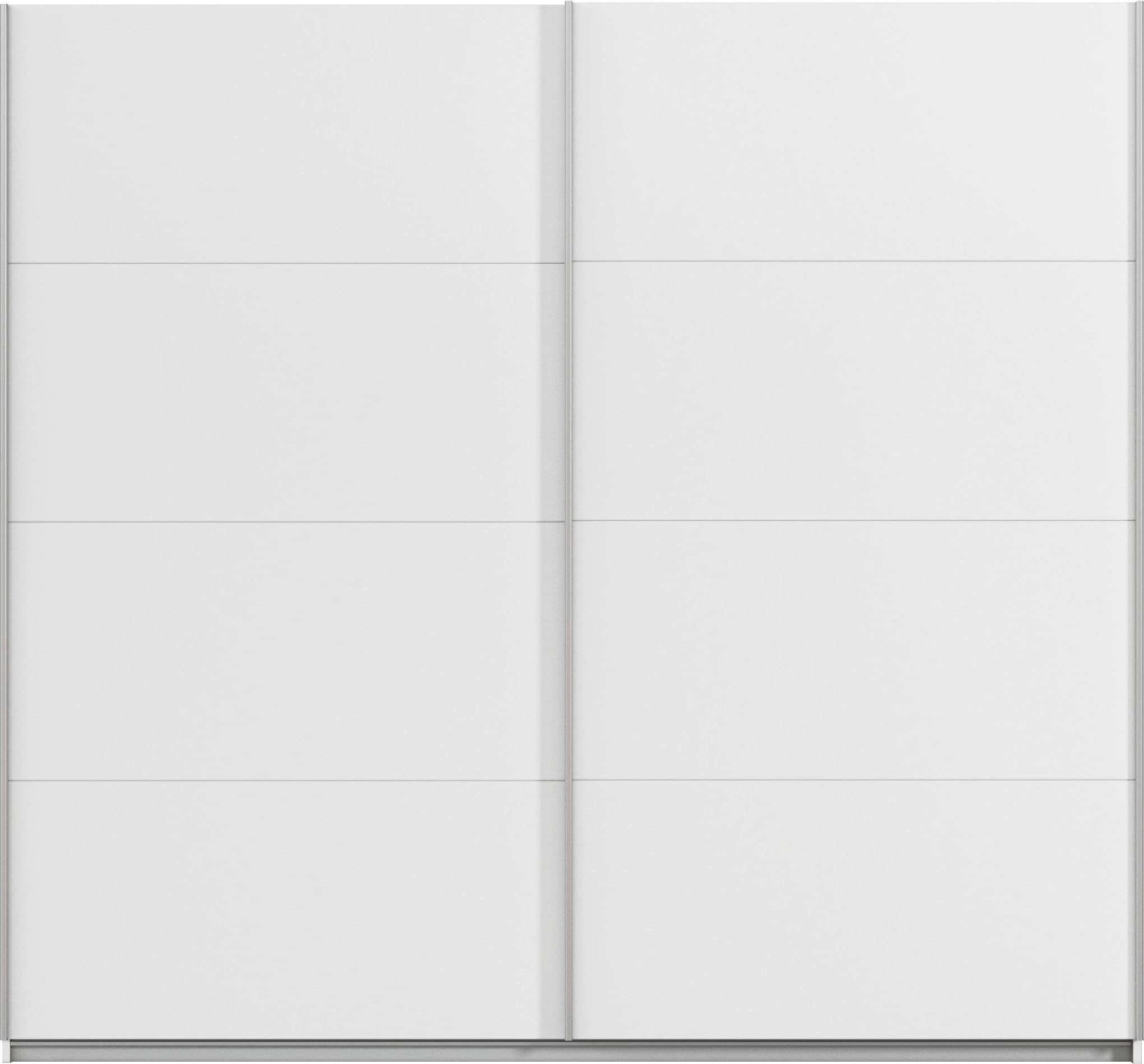 INOSIGN BY RAUCH Schwebetürenschrank »Kleiderschrank Schrank Garderobe Schlafzimmerschrank THANOS«, (in 3 verschiedenen Ausstattungen BASIC/CLASSIC/PREMIUM), Optional mit Spiegel, Metall-Griffleisten alufarben MADE IN GERMANY