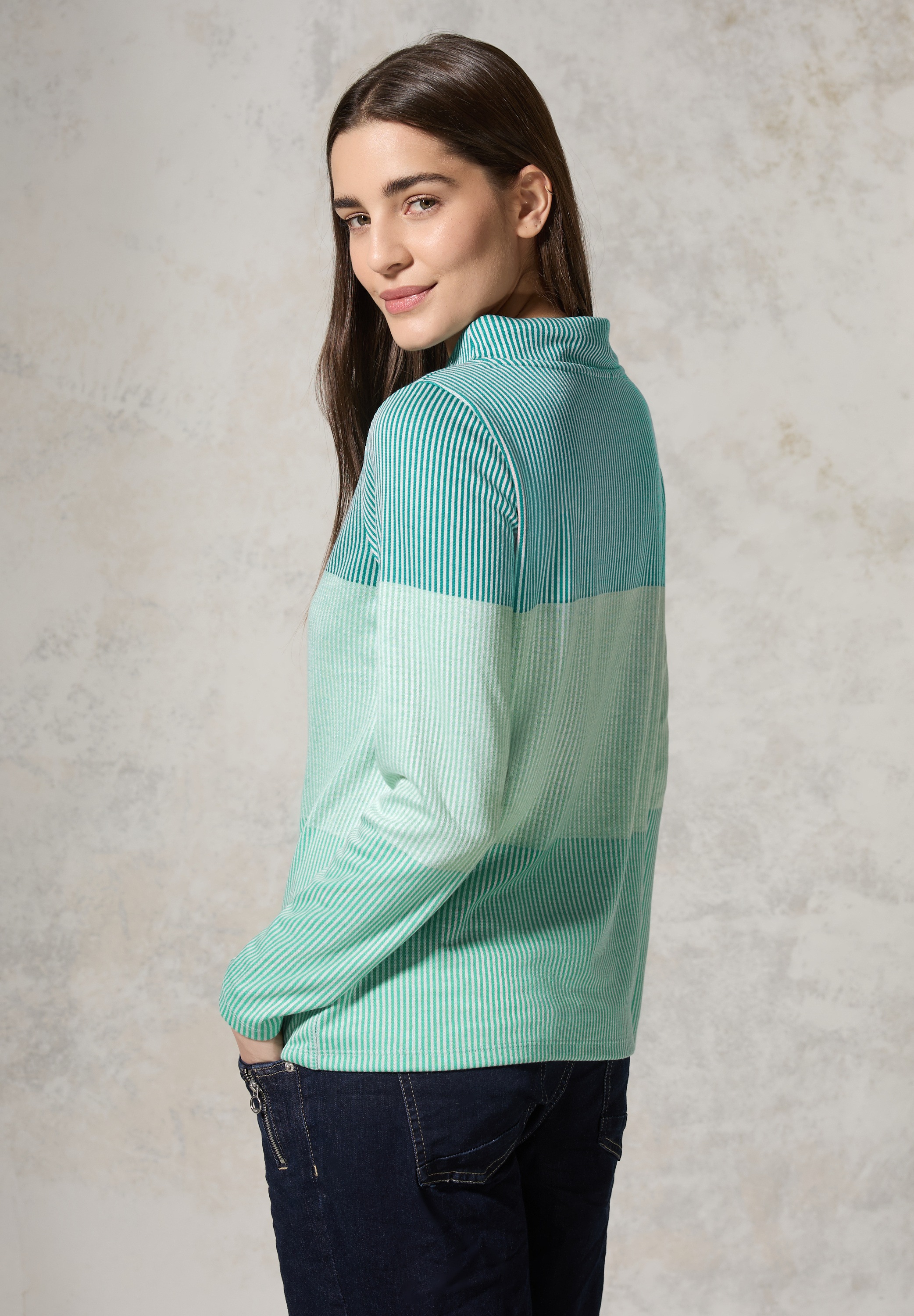 Cecil Langarmshirt, aus strecthigem Viskosematerial