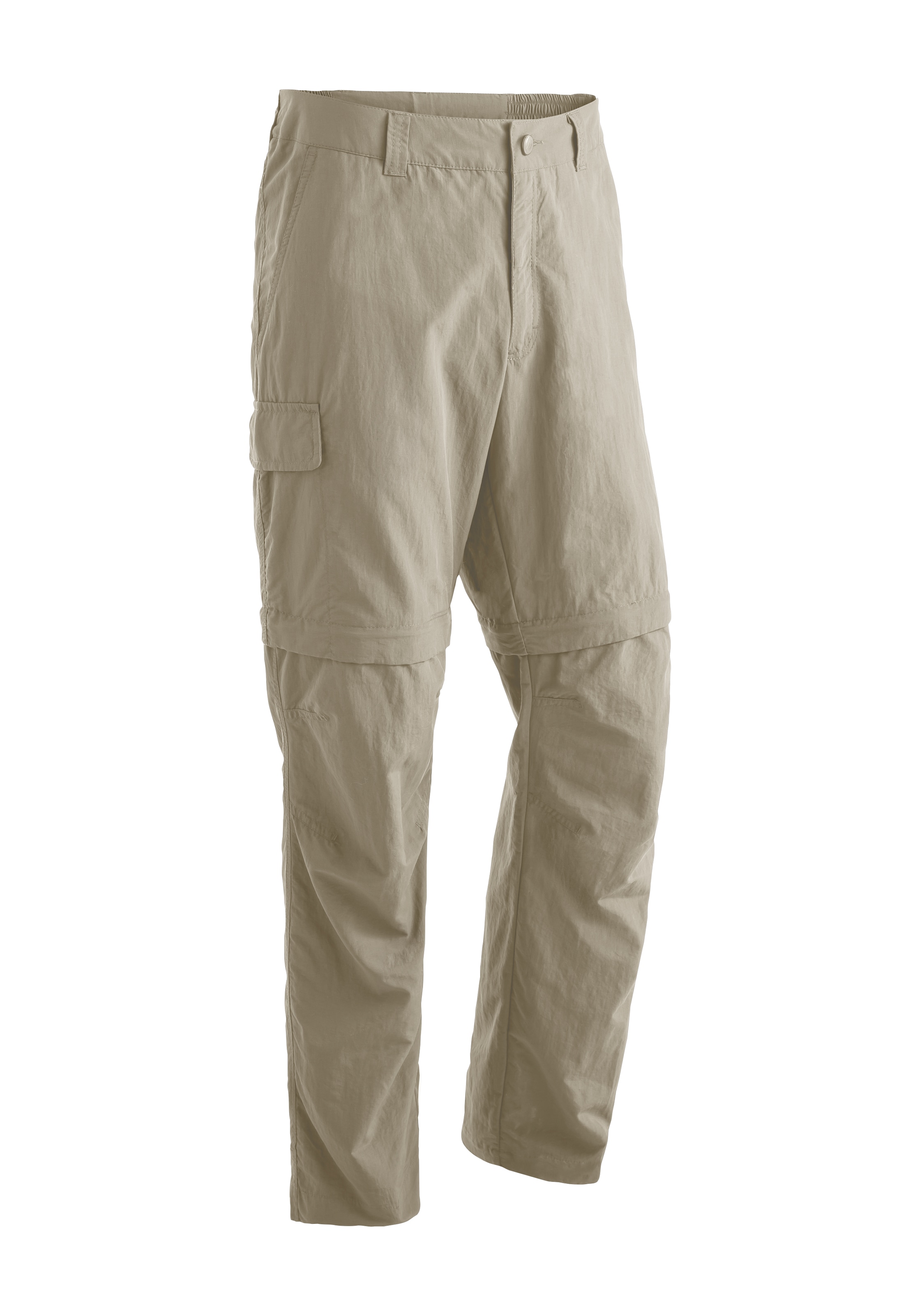 Outdoorhose MAIER SPORTS "Trave", Herren, Gr. 64, Normalgrößen, beige, 100% Polyamid, Hosen Outdoorhose, Herren Zip-Off Wanderhose, schnelltrocknende Trekkinghose, Regular Fit