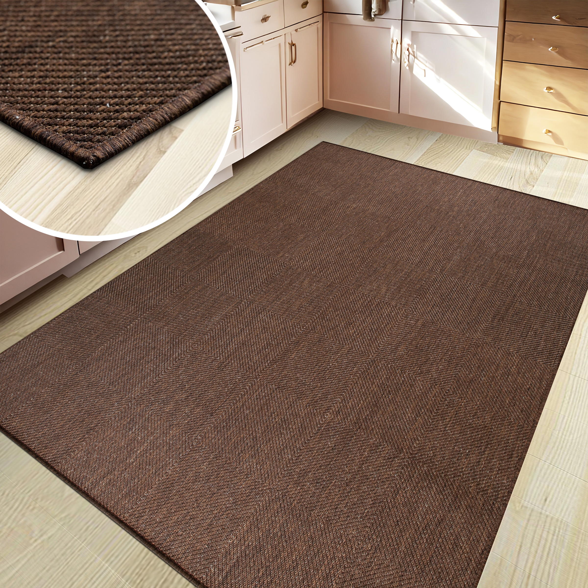my home Teppich »Anna, auch als Läufer erhältlich«, rechteckig, 3 mm Höhe, In- und Outdoor geeignet, Sisal-Optik, Wetterfest & UV-beständig