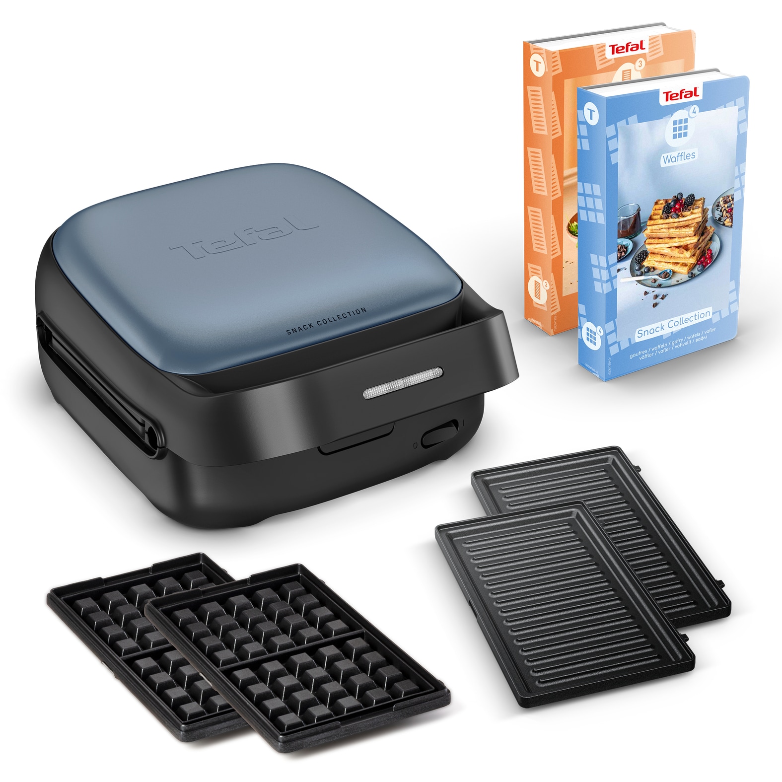 Tefal 2-in-1-Sandwichmaker "SW8674 Snack Collection" 700 W Antihaftbeschichtung, austauschbare Plattensets, inkl. Rezeptbuch