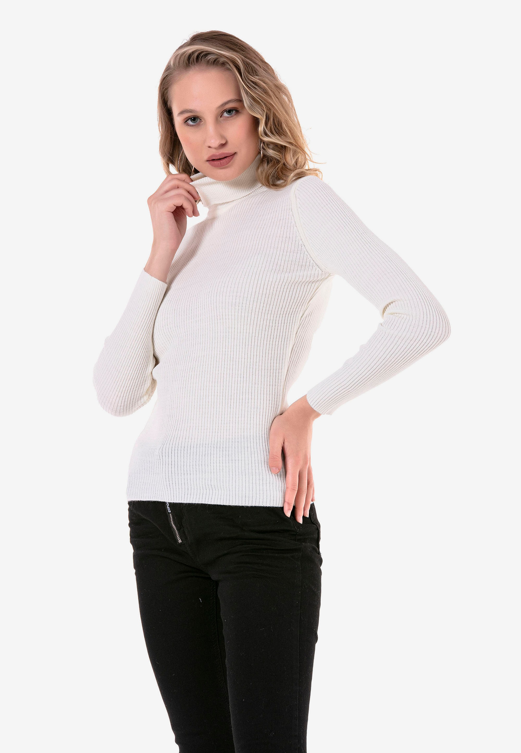 Cipo & Baxx Rollkragenpullover, in elegantem Design