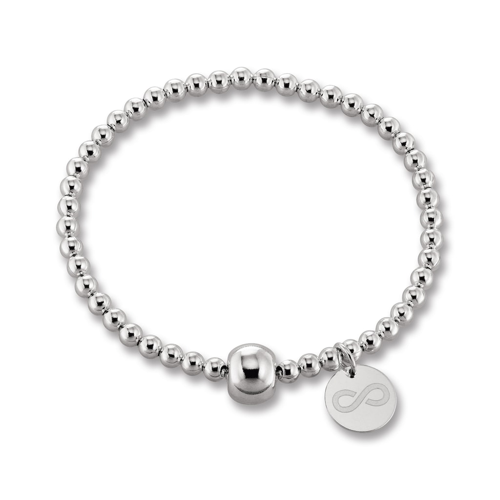 ONE ELEMENT Silberarmband »Armband aus 925 Silber Ø 54 0 mm mit Gummiband Ø« Damen Silber Schmuck Kugelkette