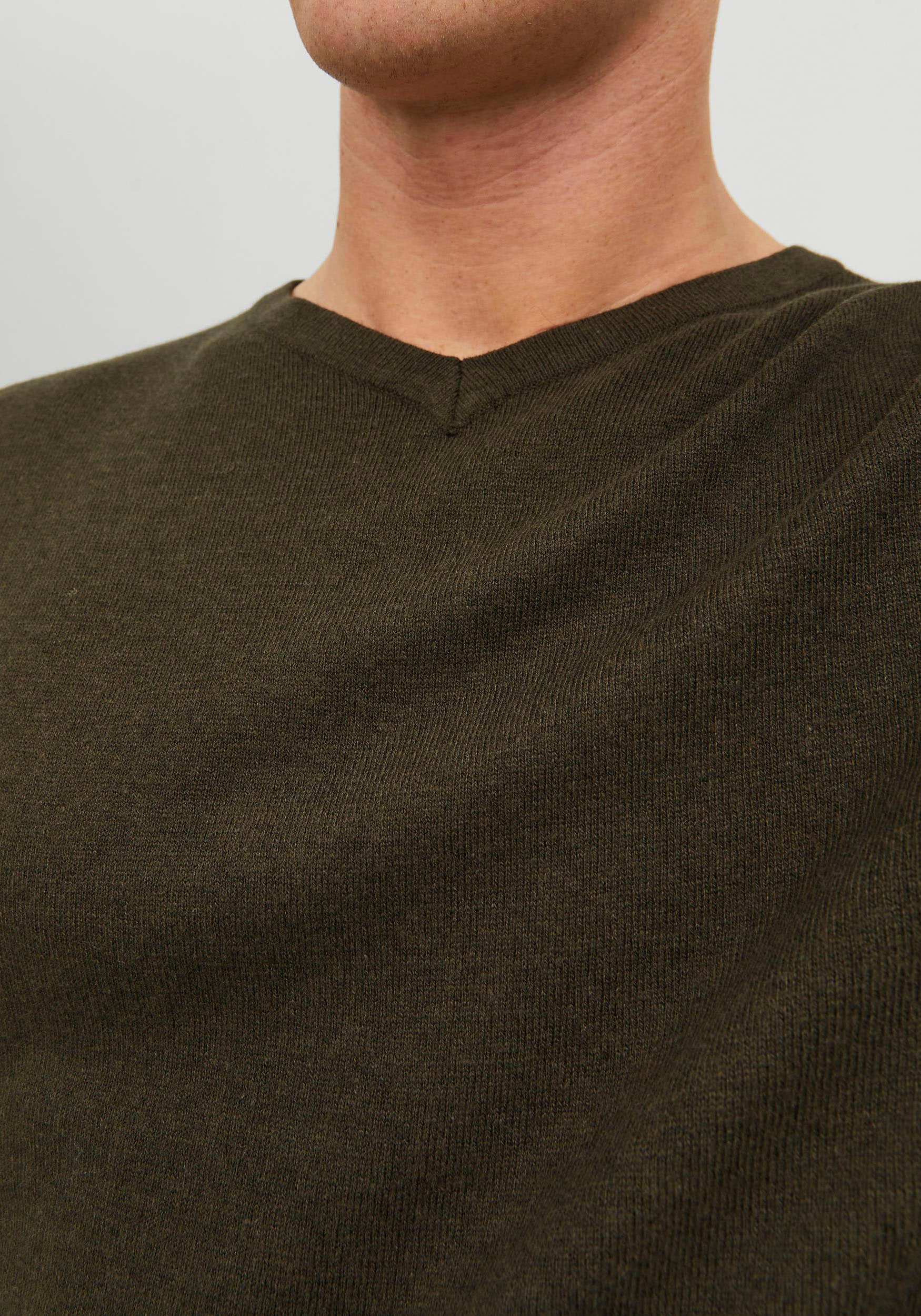 Jack & Jones V-Ausschnitt-Pullover »EMIL KNIT V-NECK«