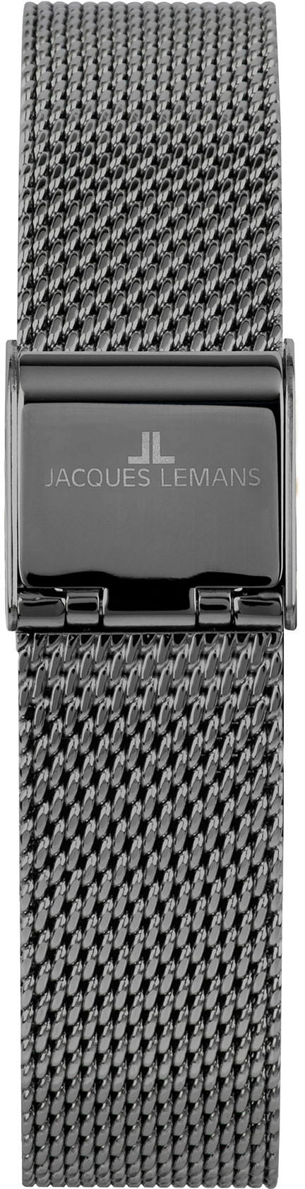 Jacques Lemans Quarzuhr »Milano, 1-2139E«, Armbanduhr, Damenuhr, Kristallsteine, Edelstahlarmband