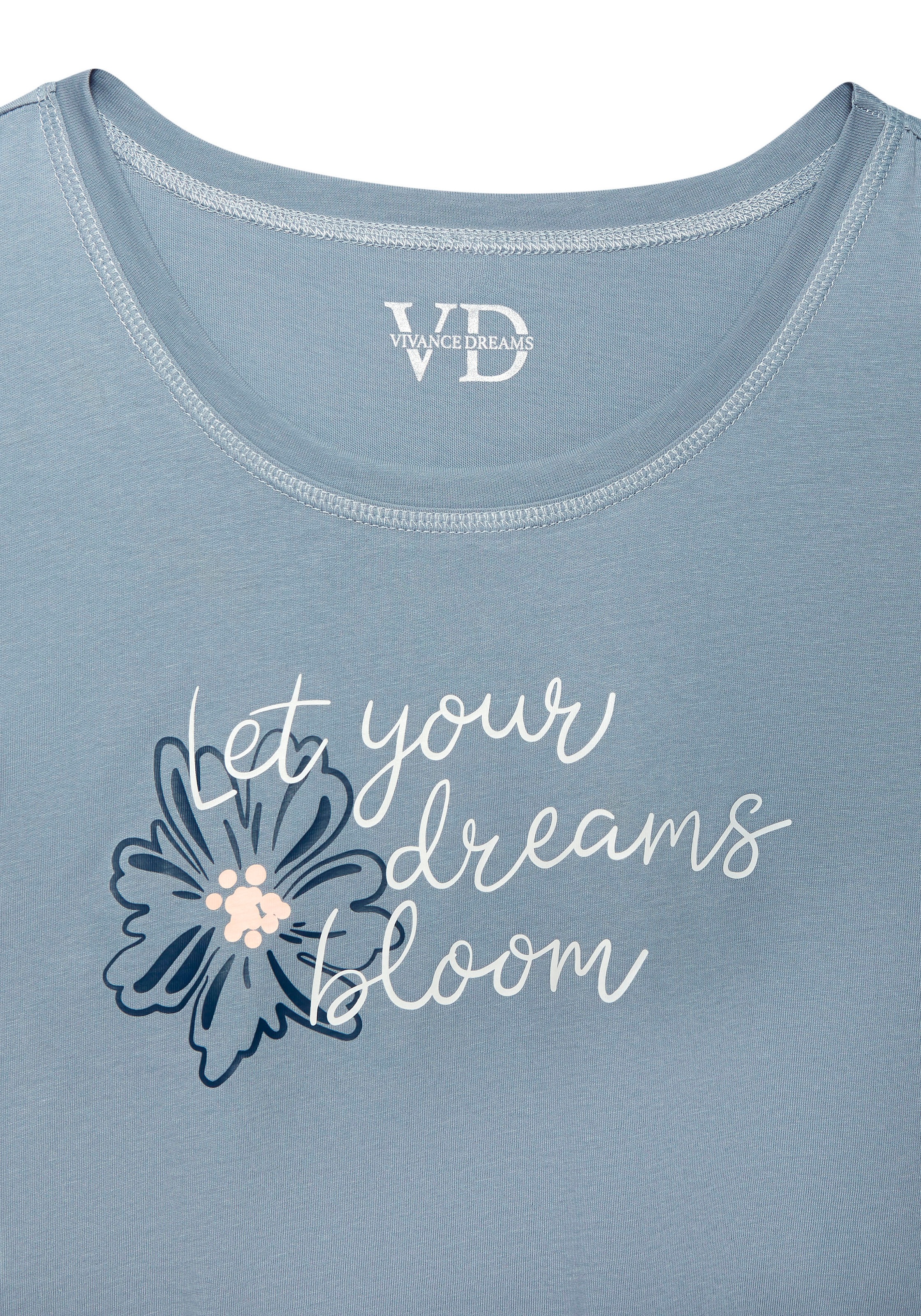 Vivance Dreams Pyjamaoberteil, mit schönem Frontprint