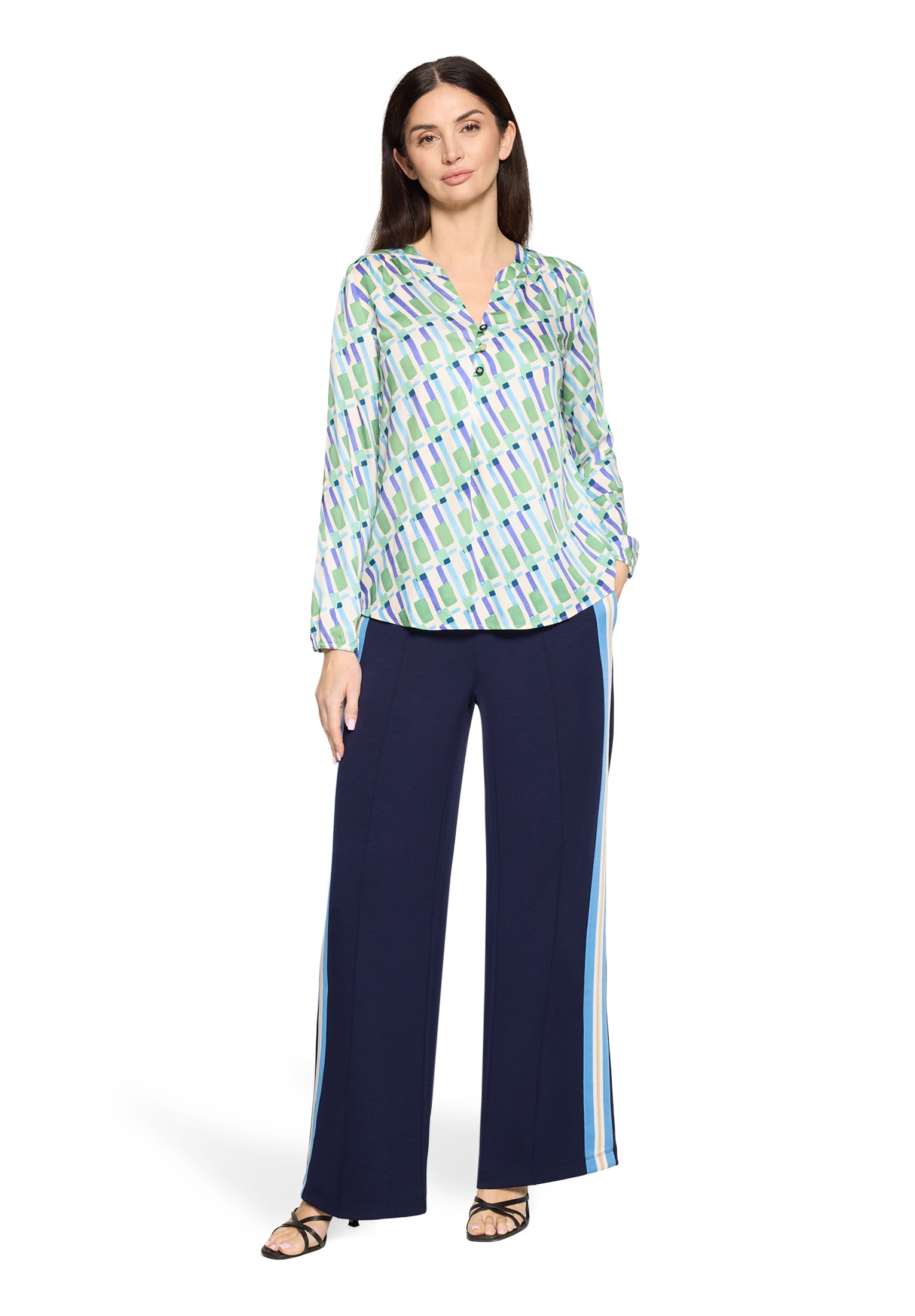 Cartoon Schlupfbluse »Damen mit Knöpfen«