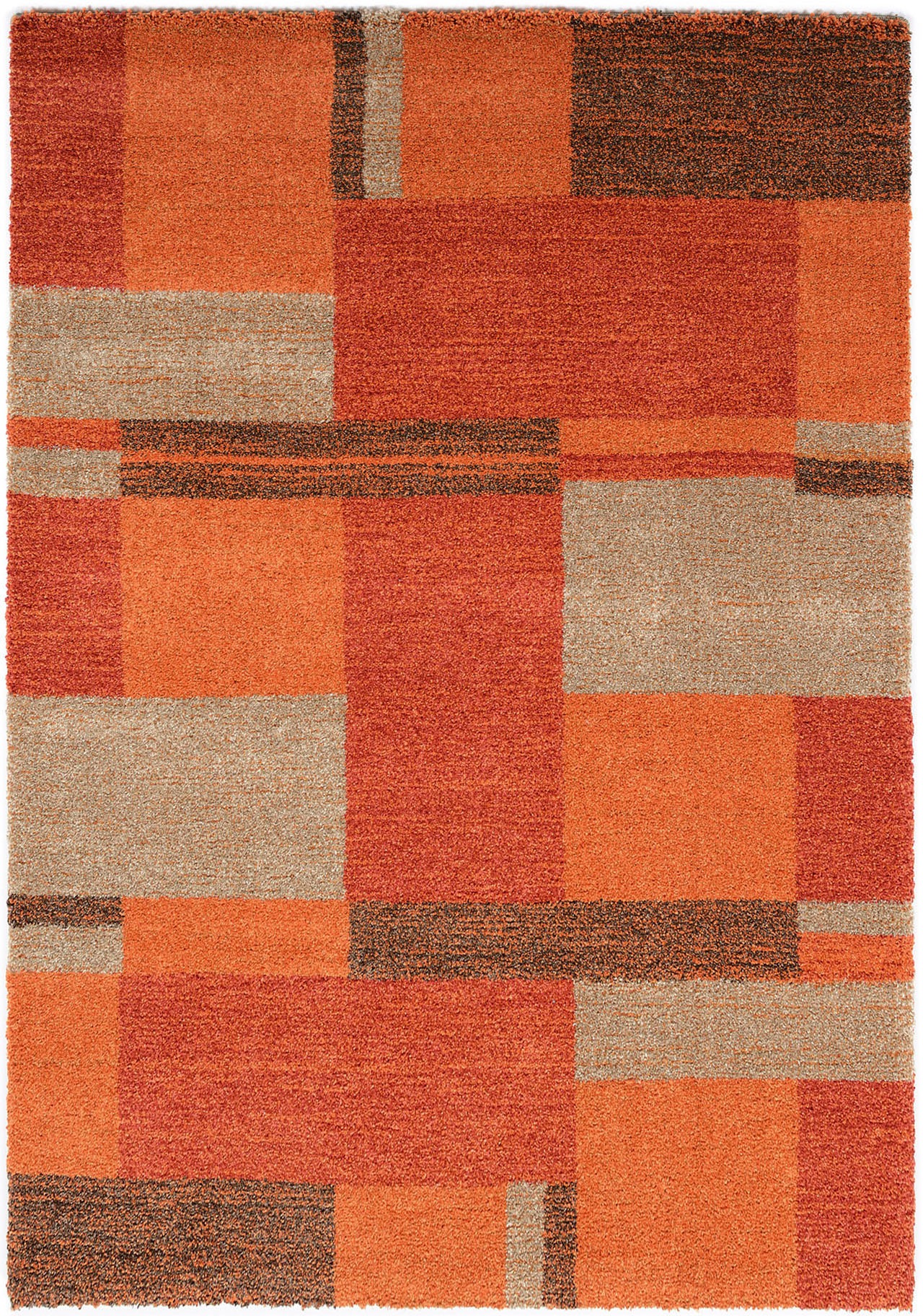 Teppich OCI DIE TEPPICHMARKE "CASTLE BEPPO, auch als Läufer", orange (terra), B:200cm H:20mm L:290cm, Polypropylen (PP), Teppiche, Teppich, dichter Frisé Kurzflor, kariert, Wohnzimmer, Schlafzimmer 2