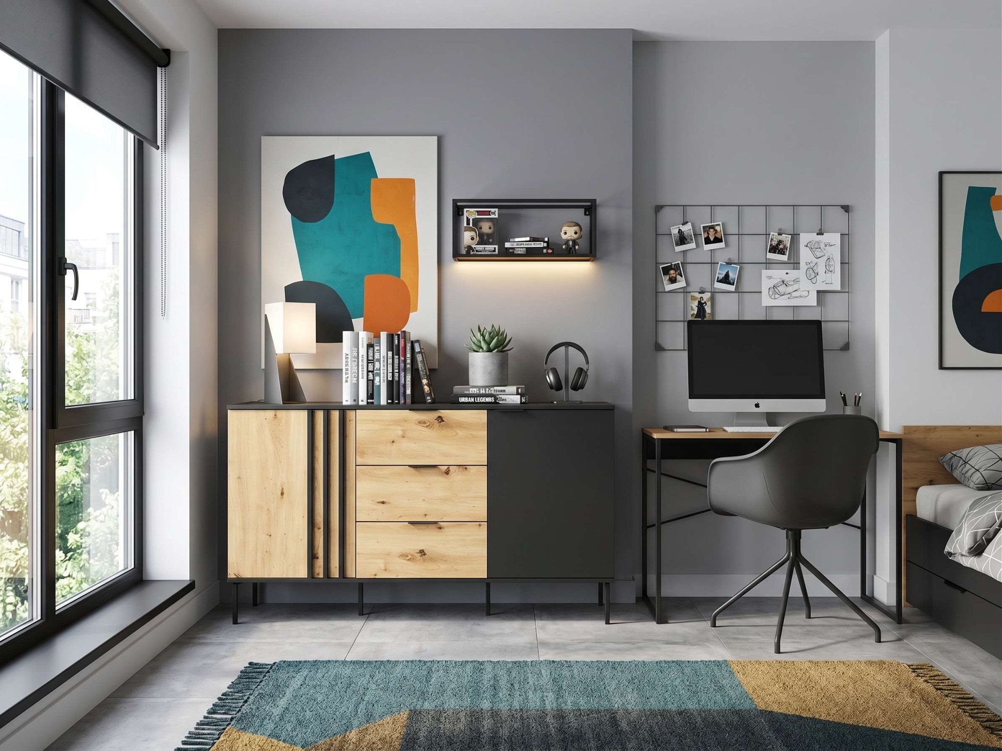 OTTO home Kommode »AELLOR Sideboard mit 3 Schubladen und 2 Türen, viel Stauraum« Schubkastenkommode mit 4 Fächer, modernes Design