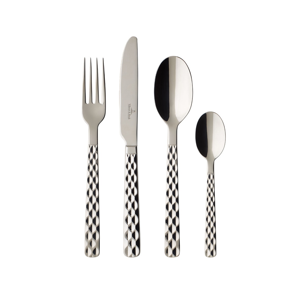 Villeroy & Boch Besteck-Set "Tafelbesteck Boston 144er Set silber" Spülmaschinenfest