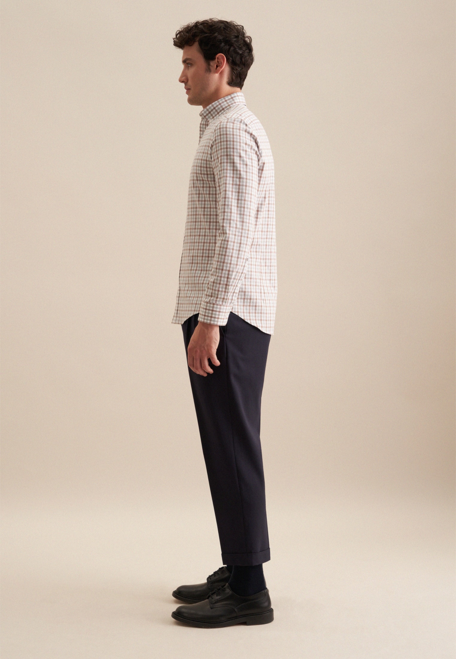seidensticker Flanellhemd »Regular«, Regular Langarm Button-Down-Kragen Karo