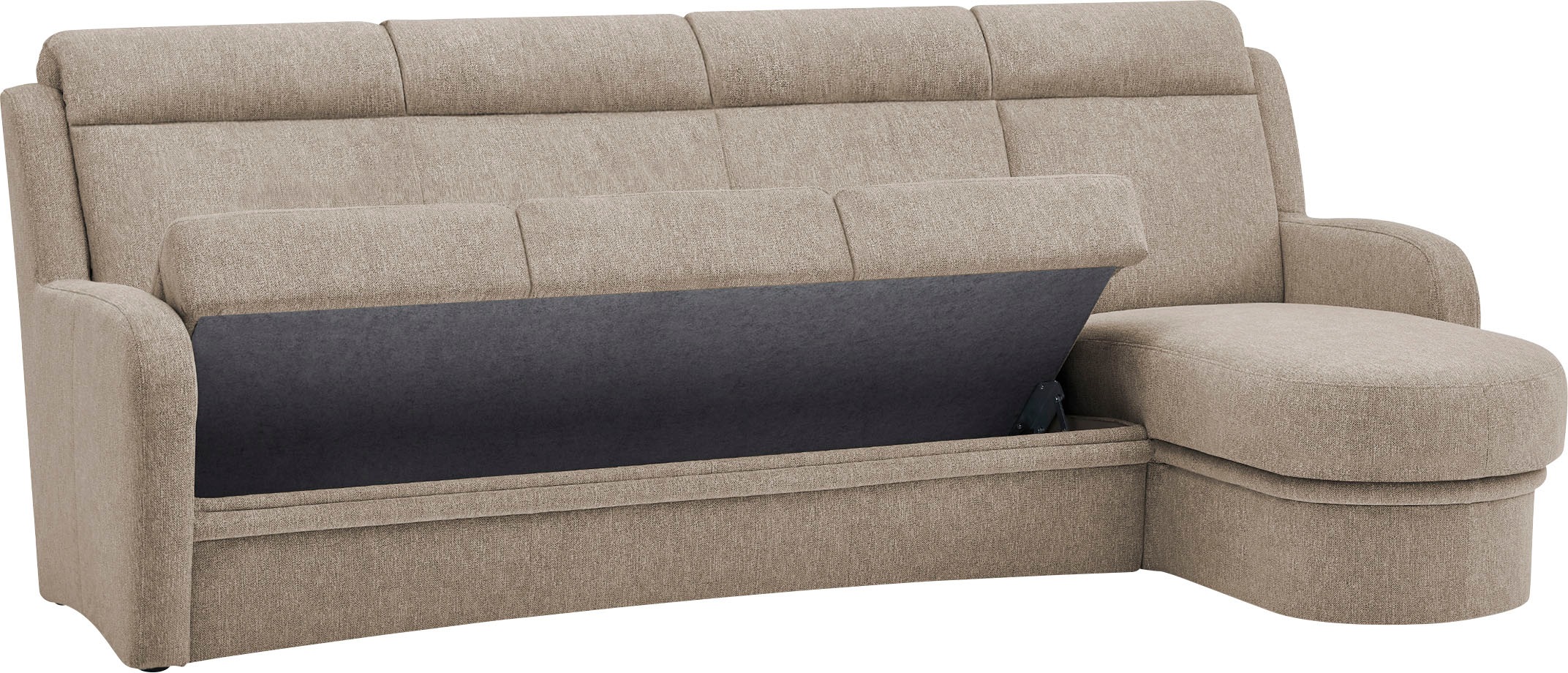 VILLA BECK Ecksofa »Varese L-Form«, (2 St.), Kopfteilverstellung, wahlweise mit Sitzvorzug, in Sitzhöhe 46 cm