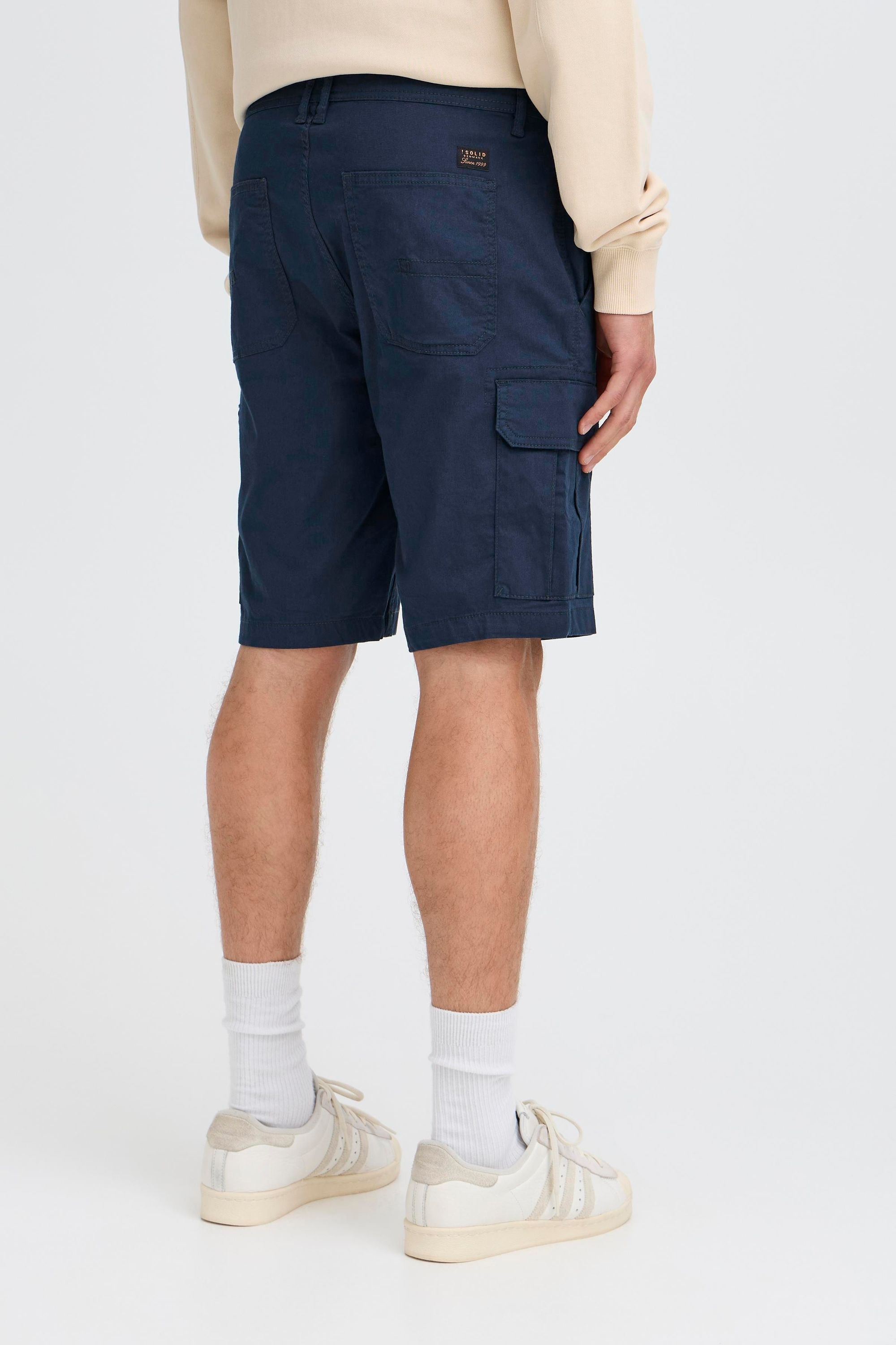 !solid Cargoshorts SOLID "Cargoshorts SDKALLANT", Herren, Gr. XL, N-Gr, blau (insignia blau), Obermaterial: 98% Baumwolle CO. 2% Elasthan EL., Hosen 3