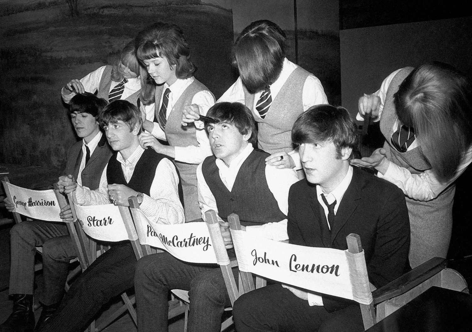 queence Acrylglasbild »The Beatles«, Schwarz-Weiß-Mann-Stars-Foto, Fine Art-Print in Galeriequalität