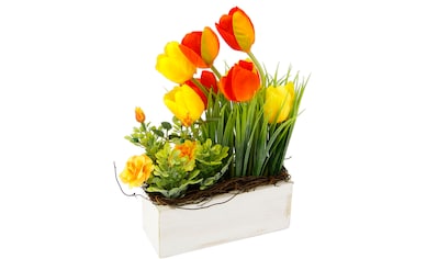 Gestecke »Tulpen Wildrosen und Gras«